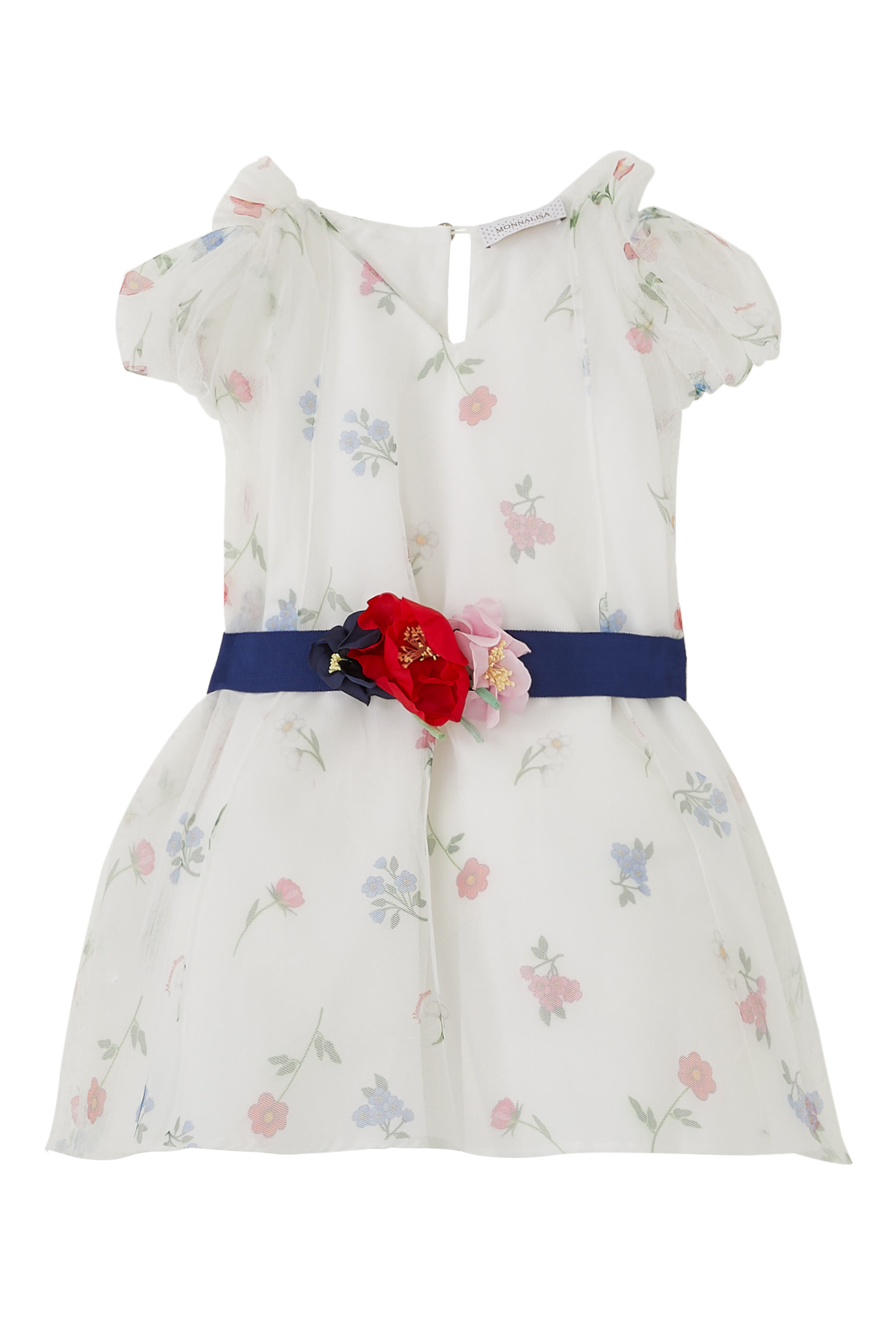 Kids Botanical Print Tulle Dress