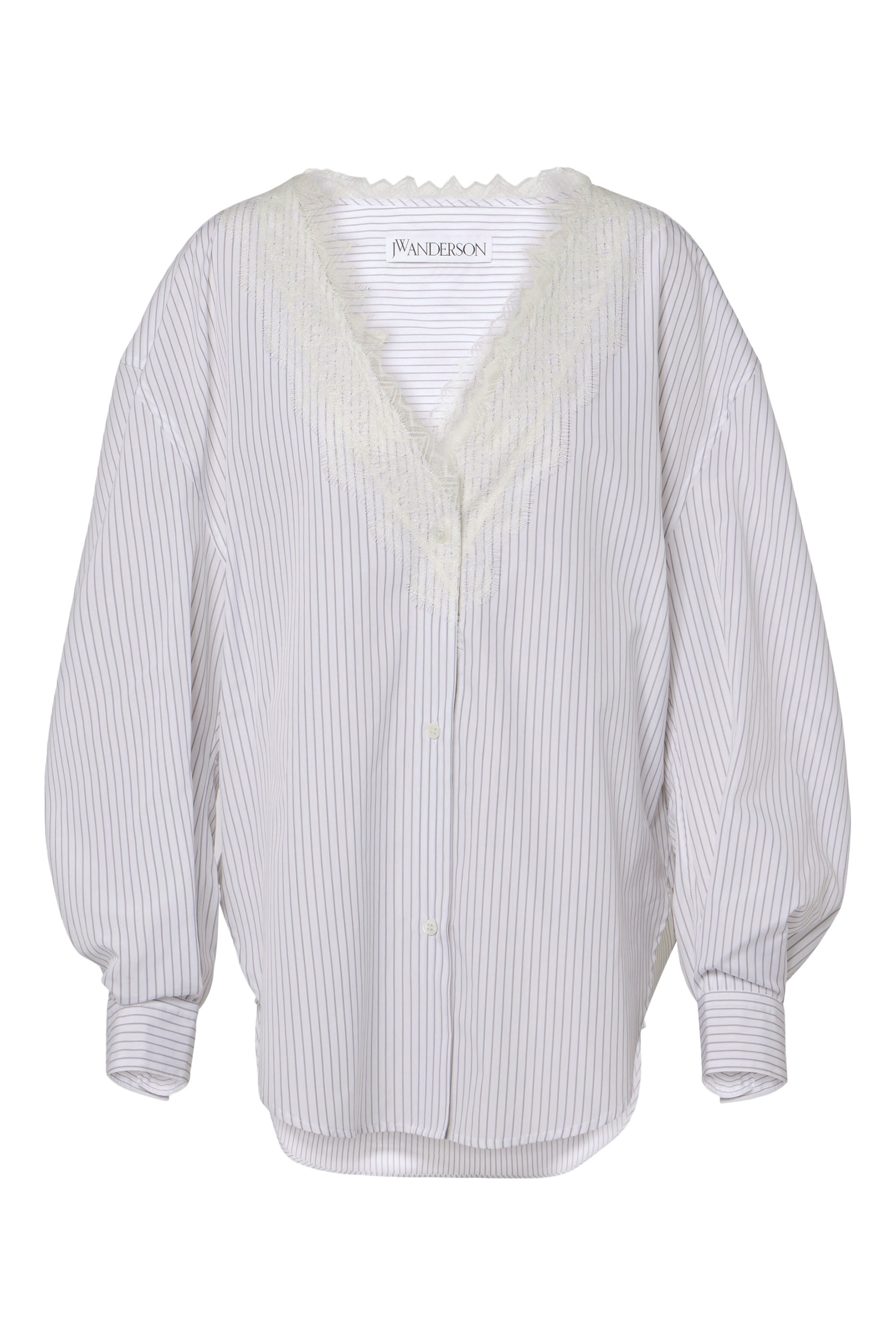 V-Neck Lace Trim Shirt