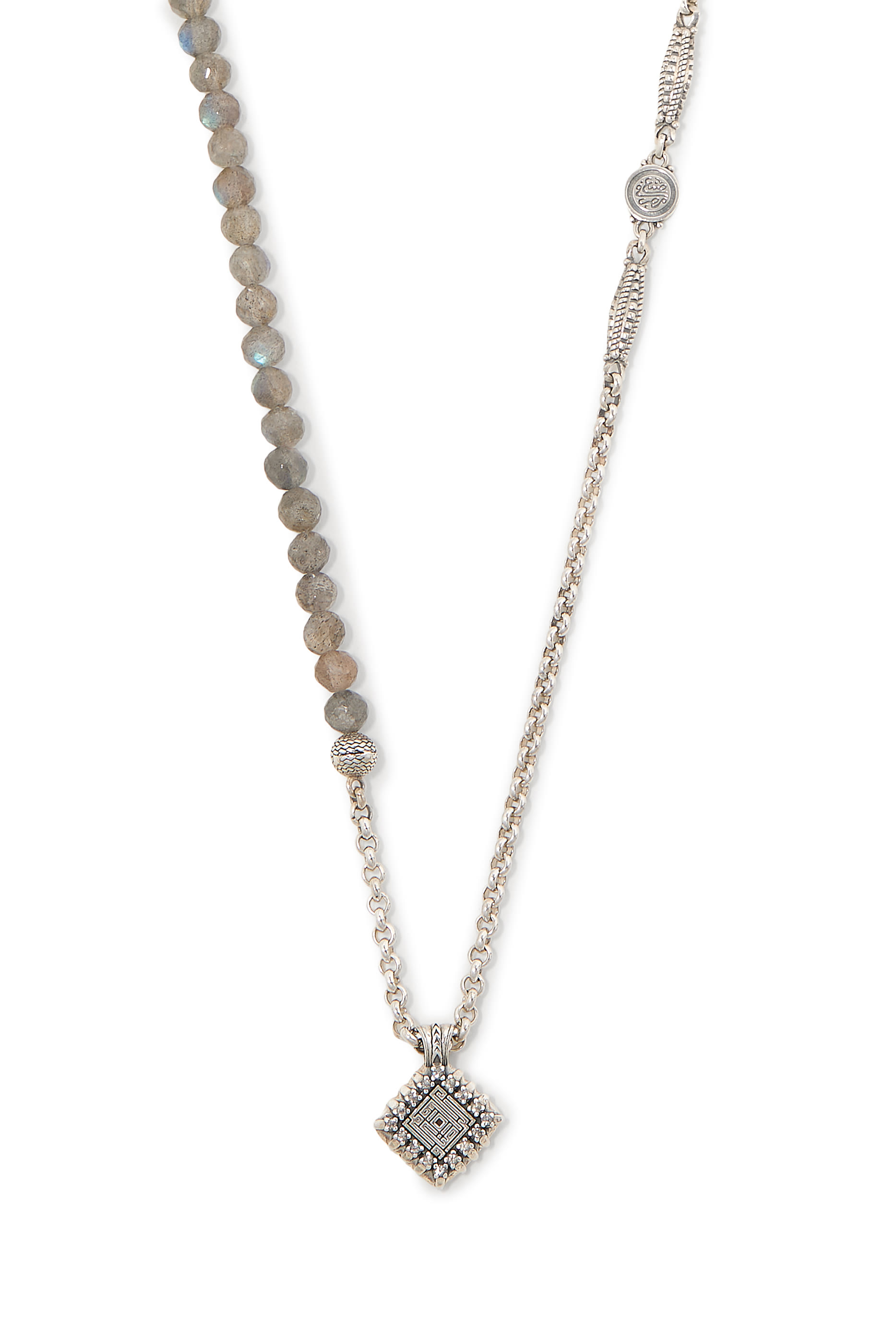 Kufic Necklace, Sterling Silver