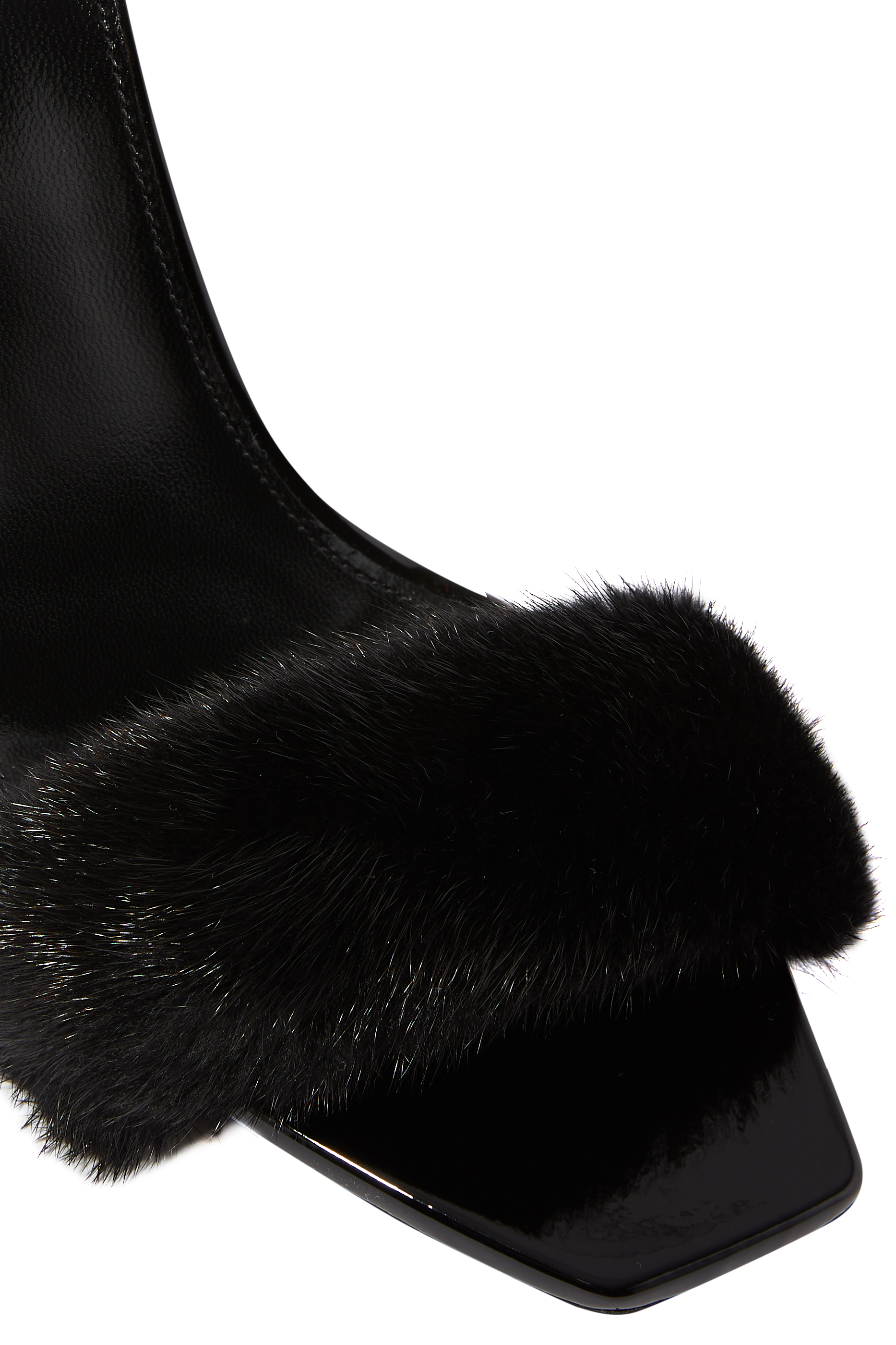 Bea Leather and Mink Sandals