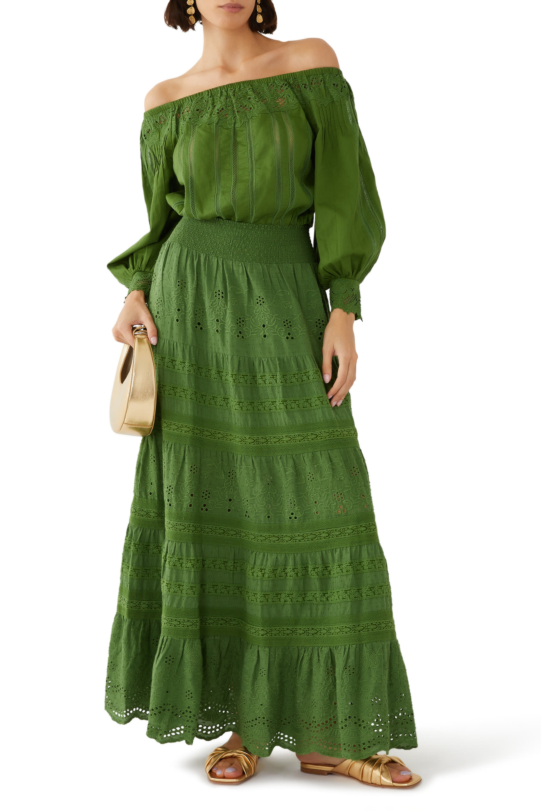 Nan Embroidered Off The Shoulder Blouse