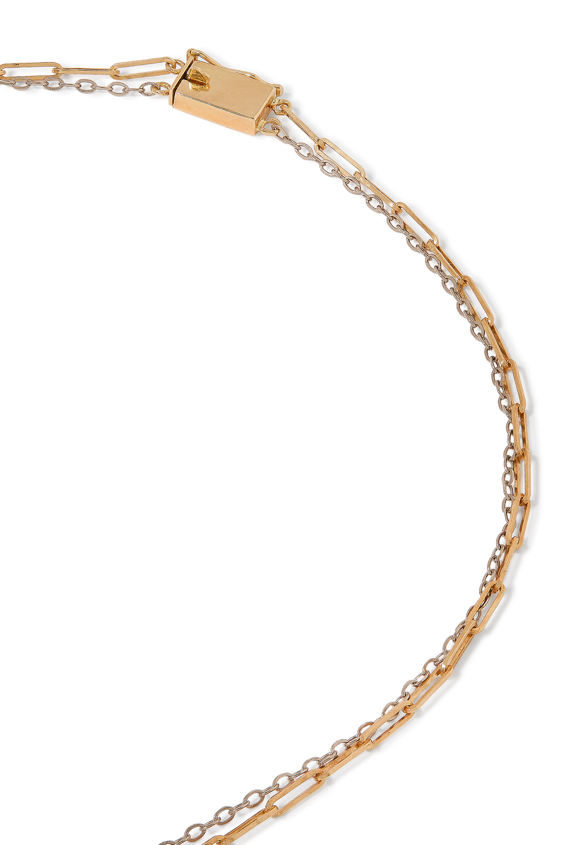 Collier Double Solitaire Necklace, 18k Yellow Gold & Diamond