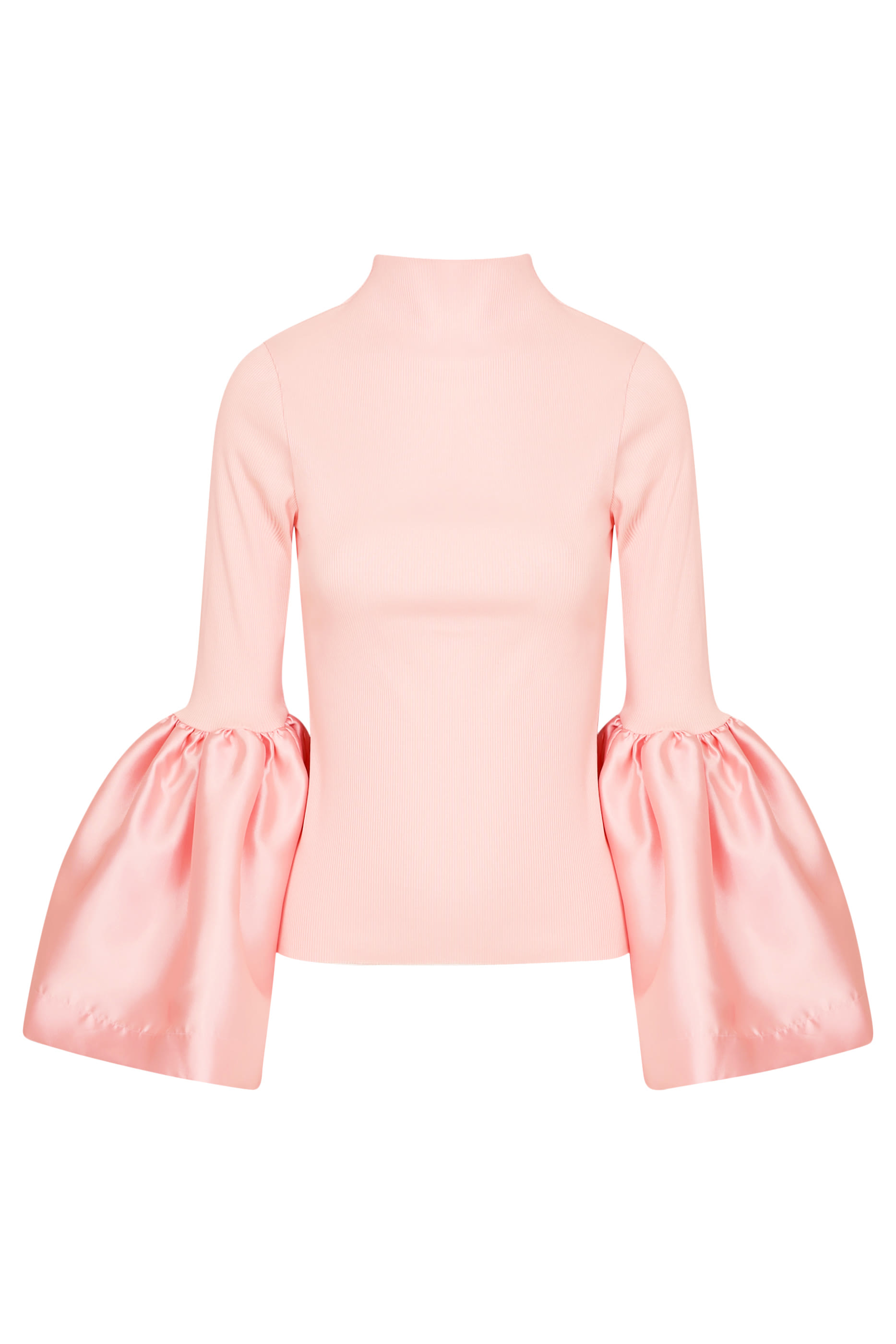 Turtleneck Puff Sleeve Top