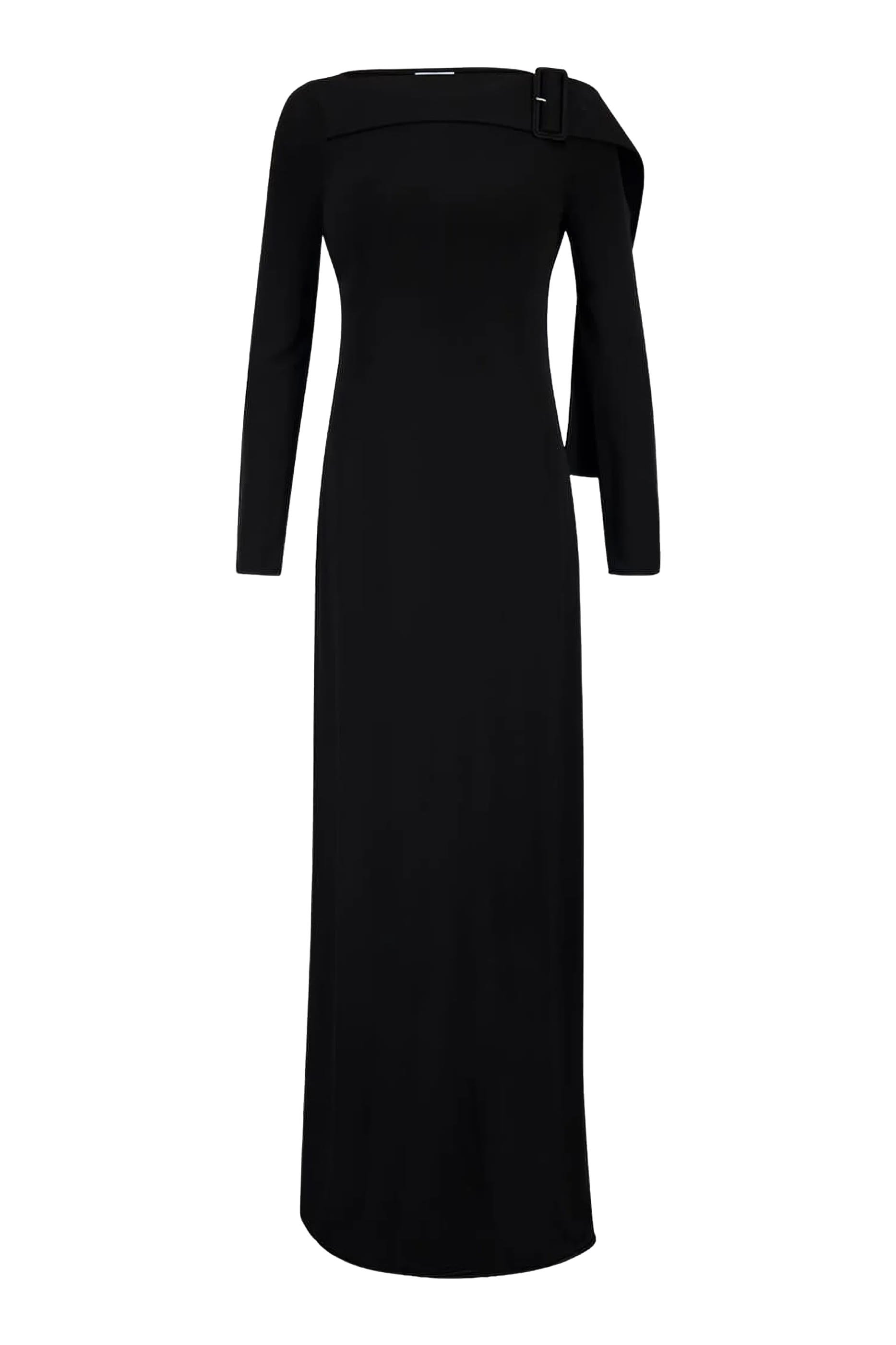  Buckle Jersey Long Dress 