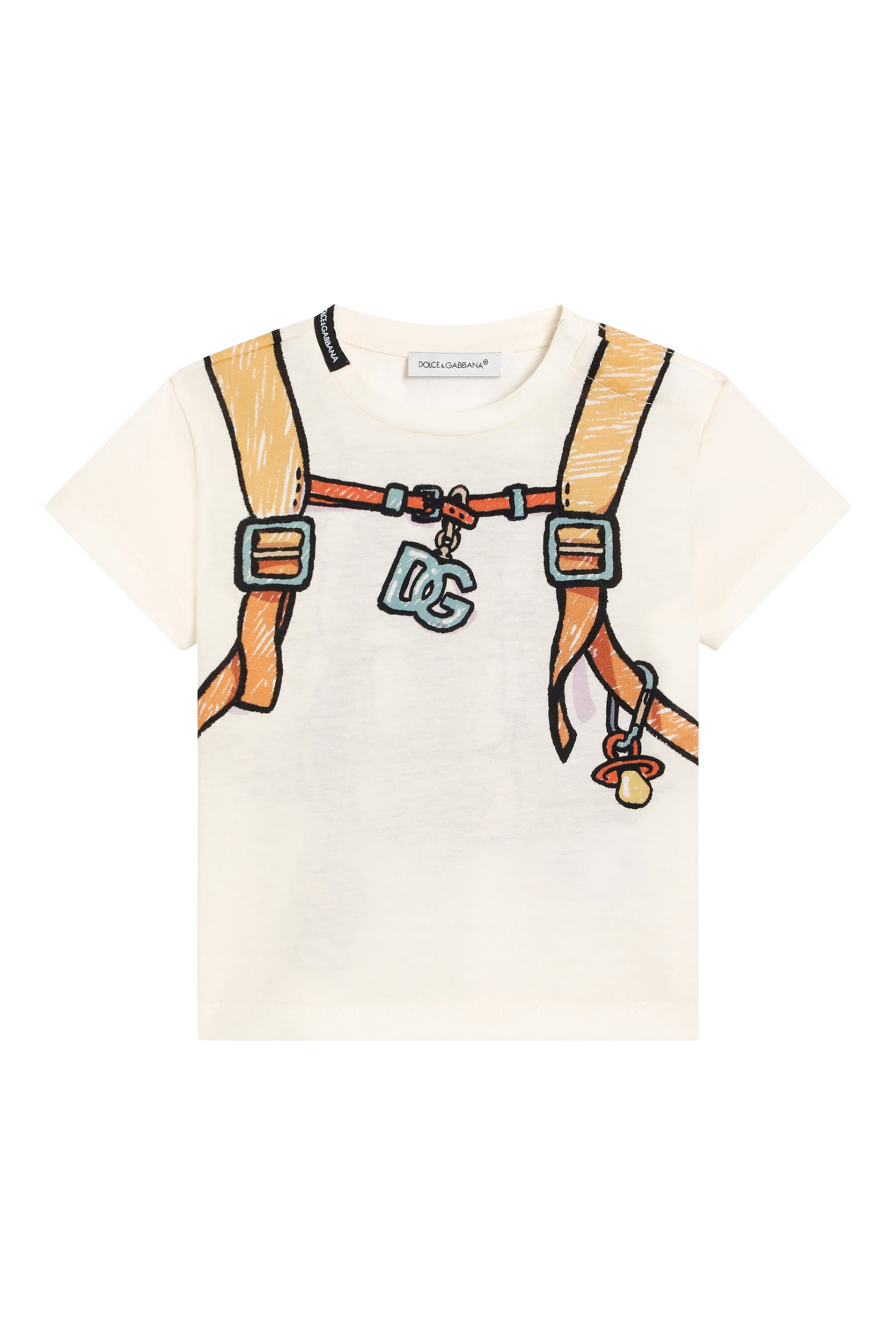 Kids Jersey T-Shirt with Backpack Print 