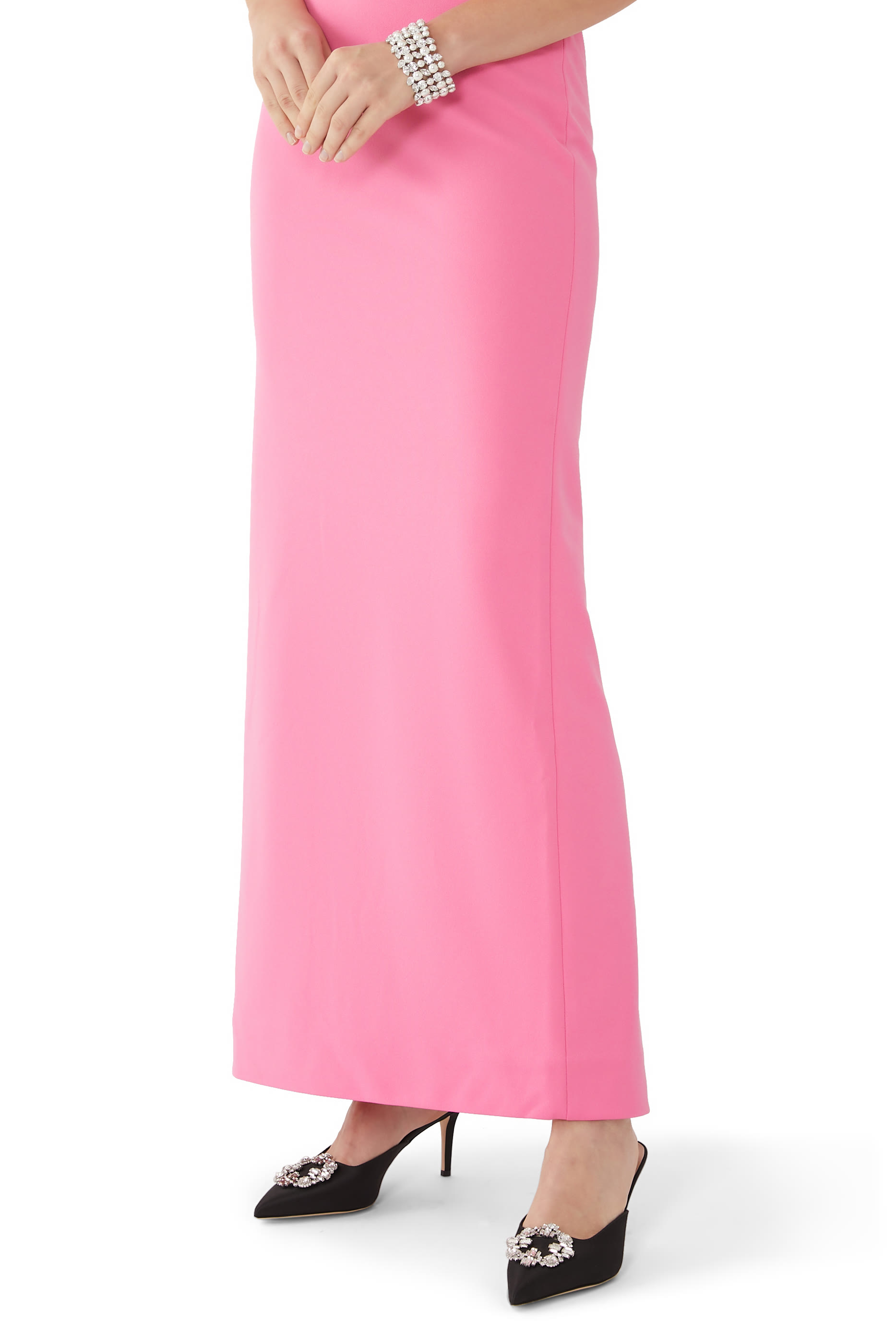 Laila 70 Satin Brooch Mules