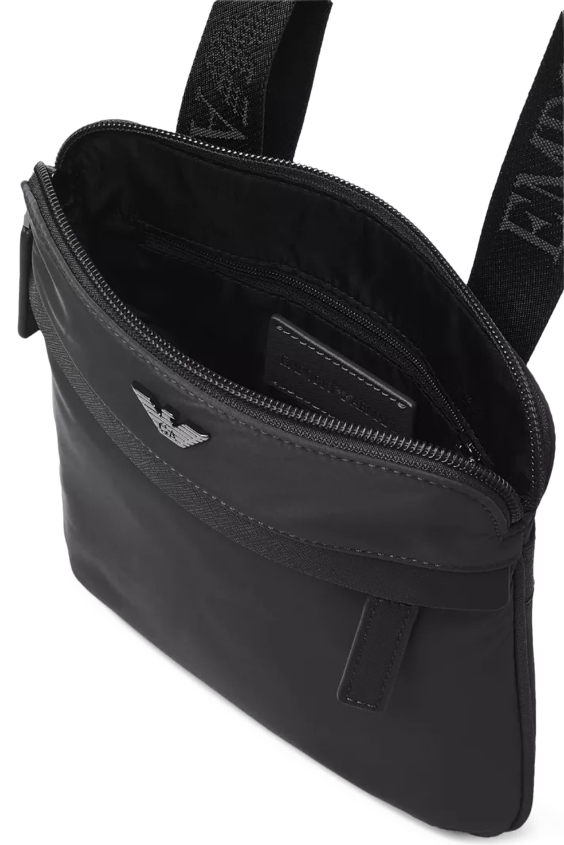 Flat Recycled Nylon Crossbody Bag 