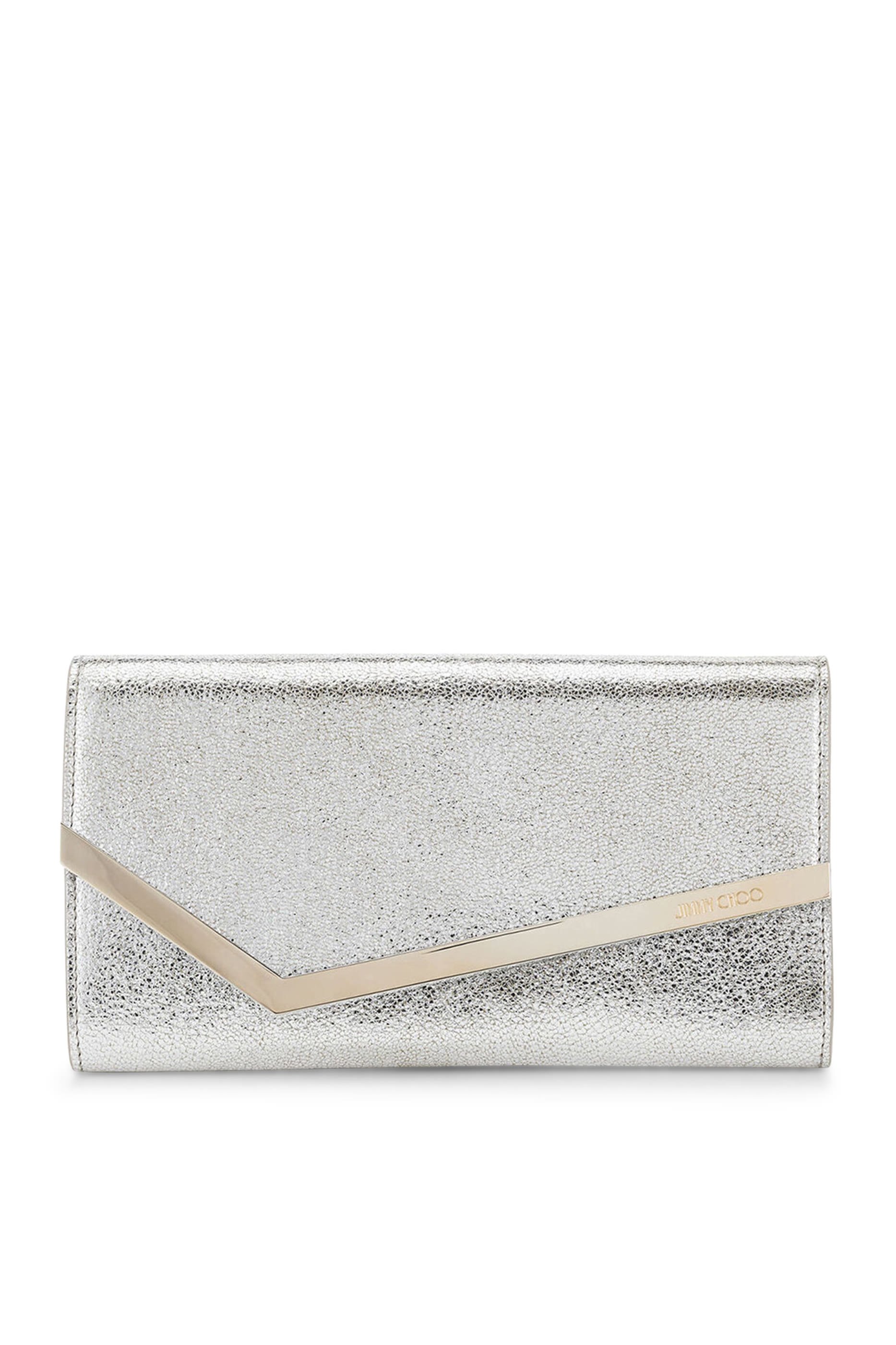 Emmie Glitter Leather Clutch Bag