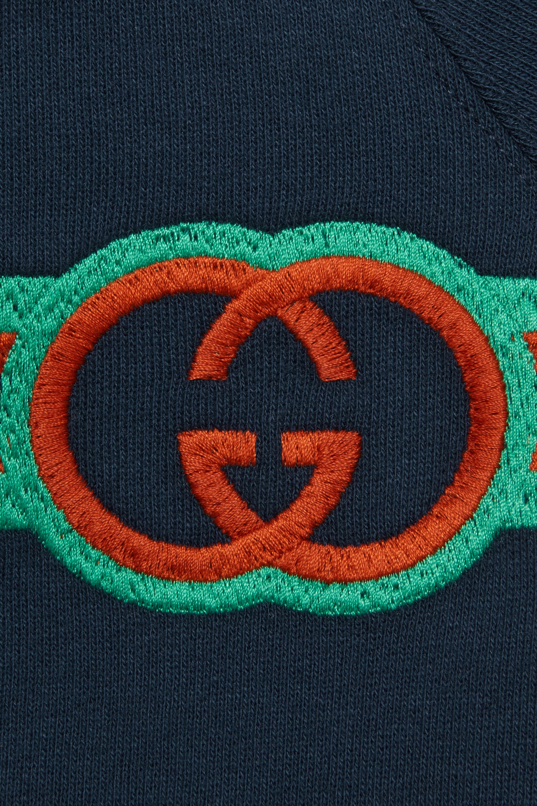 Kids Embroidered Cotton Zip Jacket