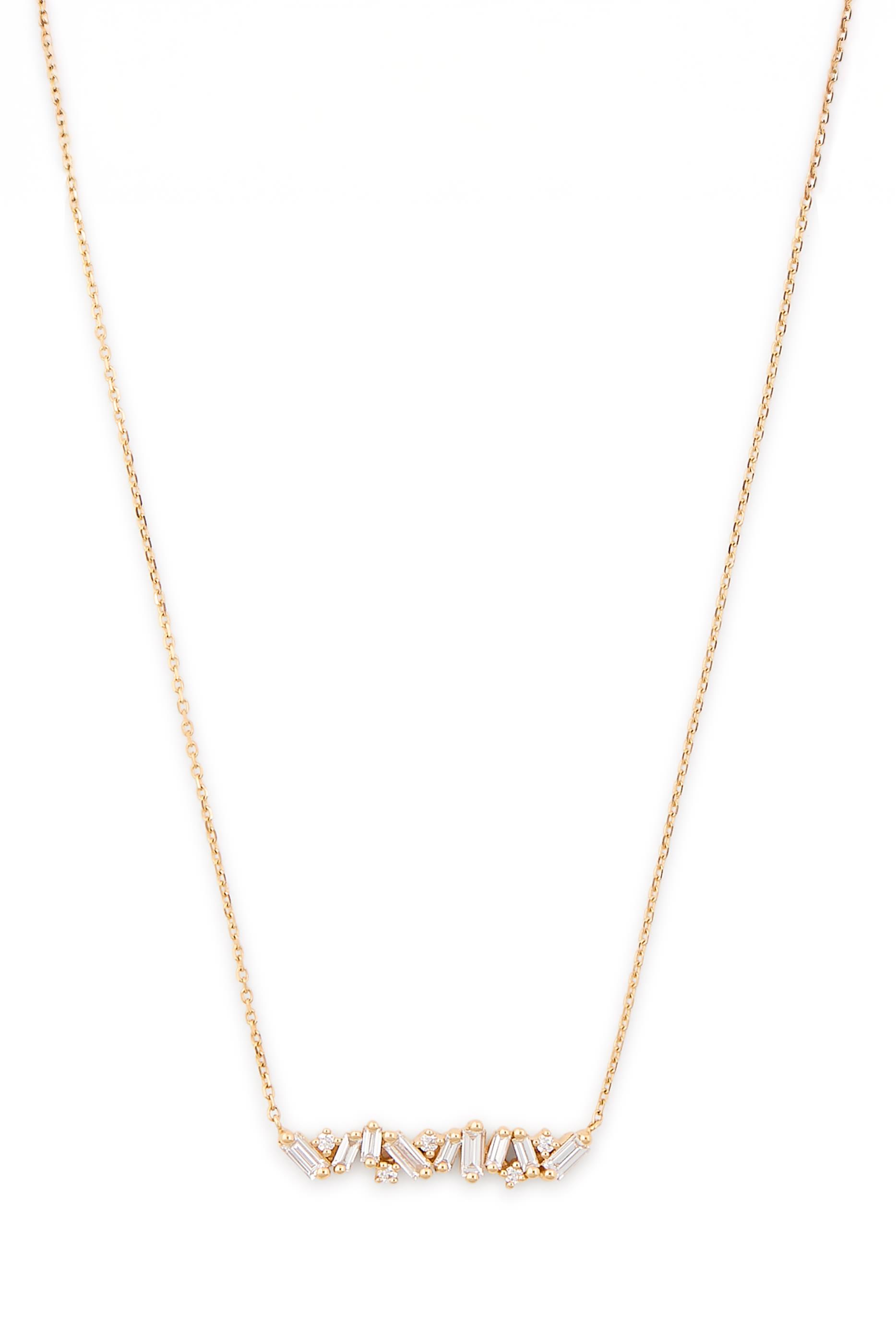 Frenzy Bar Pendant, 18k Yellow Gold & Diamonds