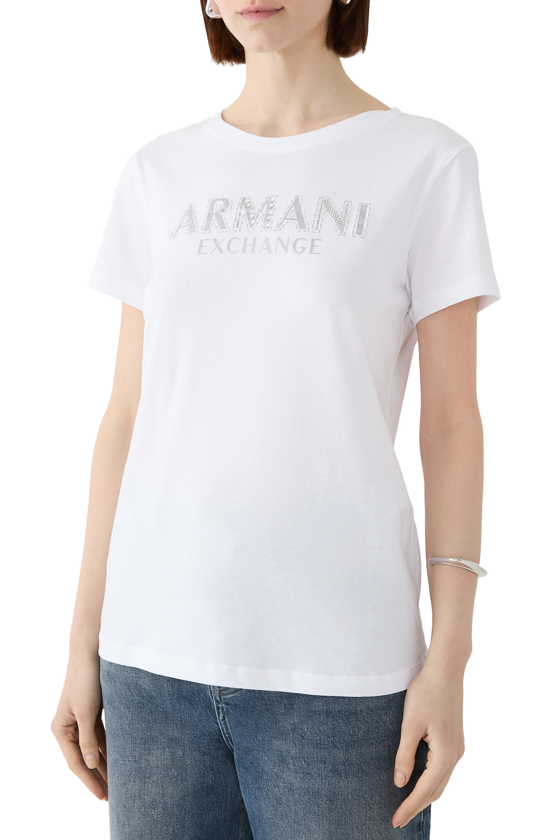 Grid AX Lettering Jersey T-Shirt