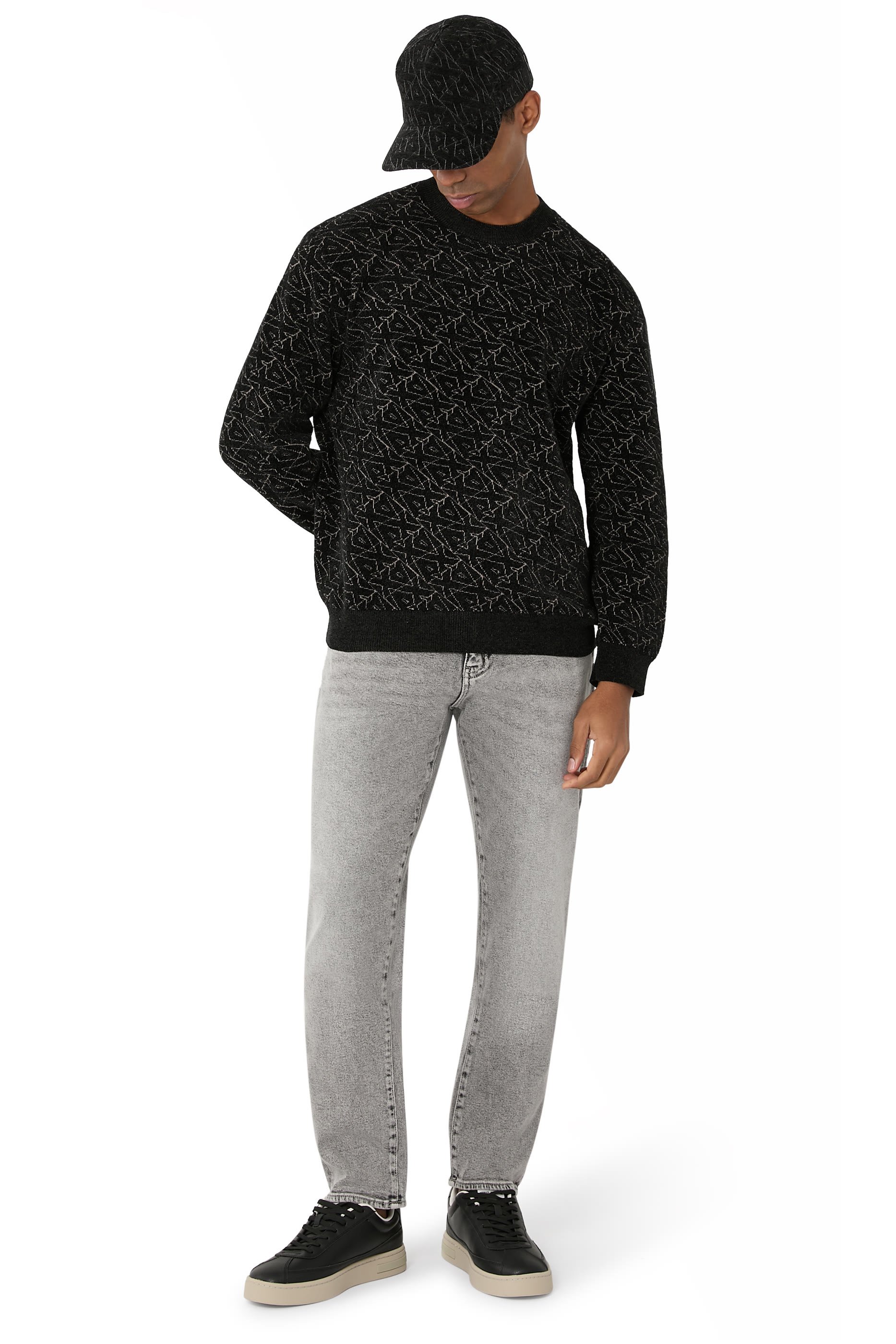 Allover Logo Crewneck Sweater