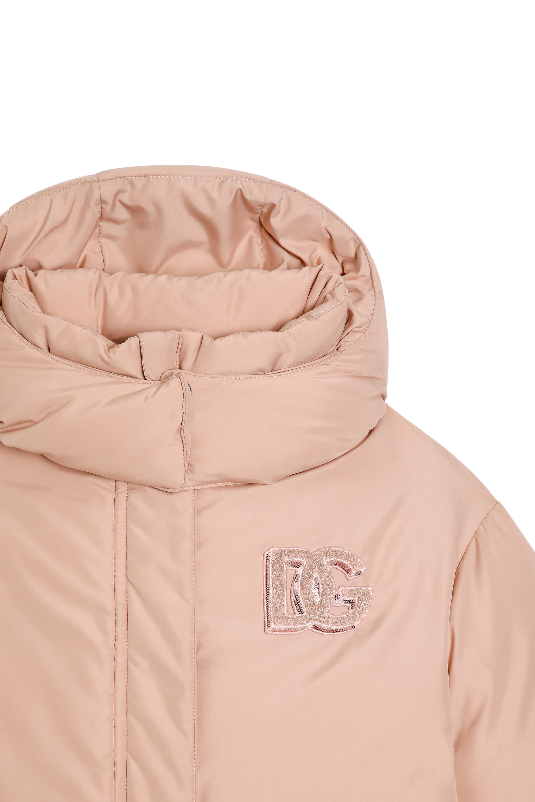 Kids DG Logo Short Nylon Down Jacket