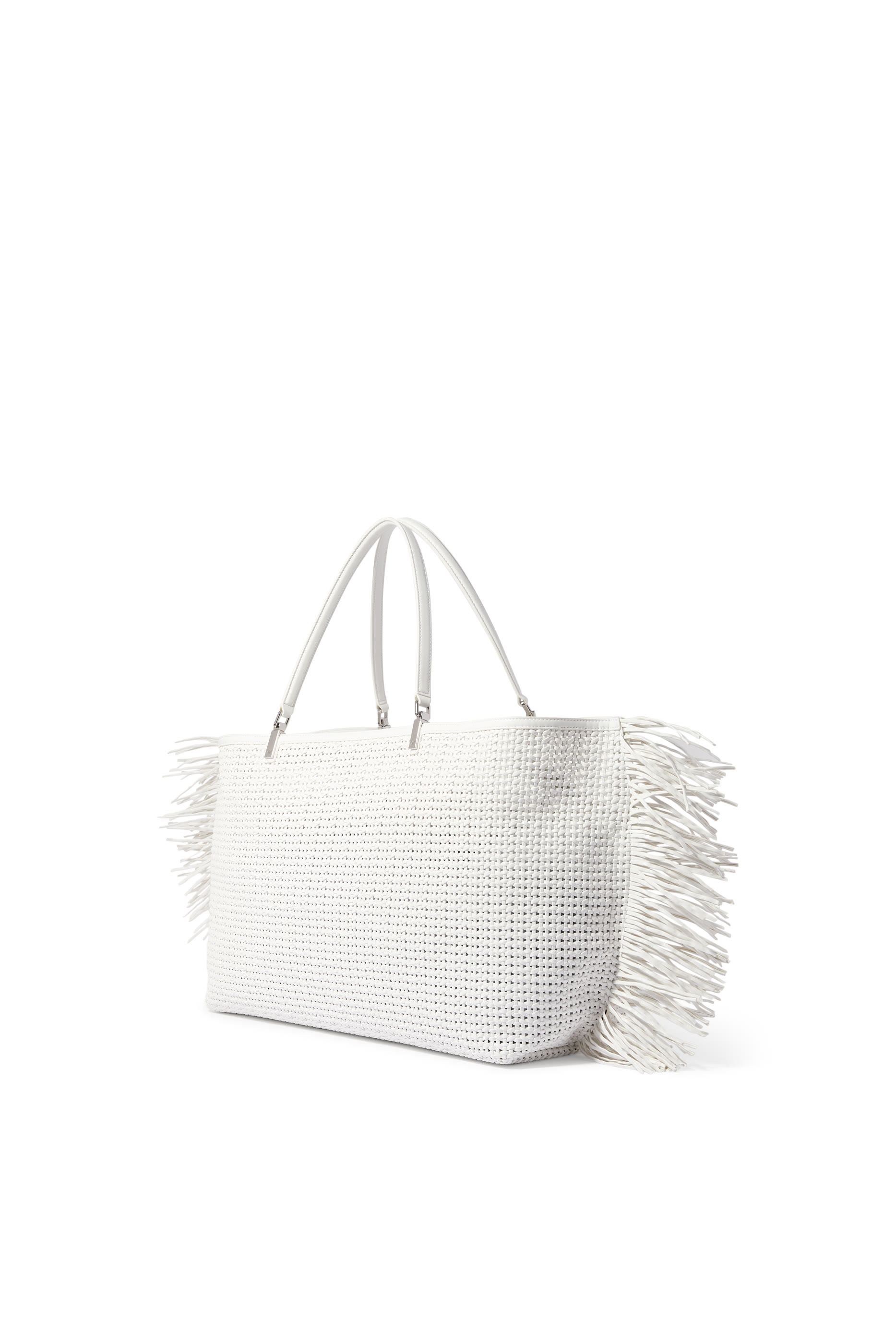 Braided Handbag with Fringe Detail