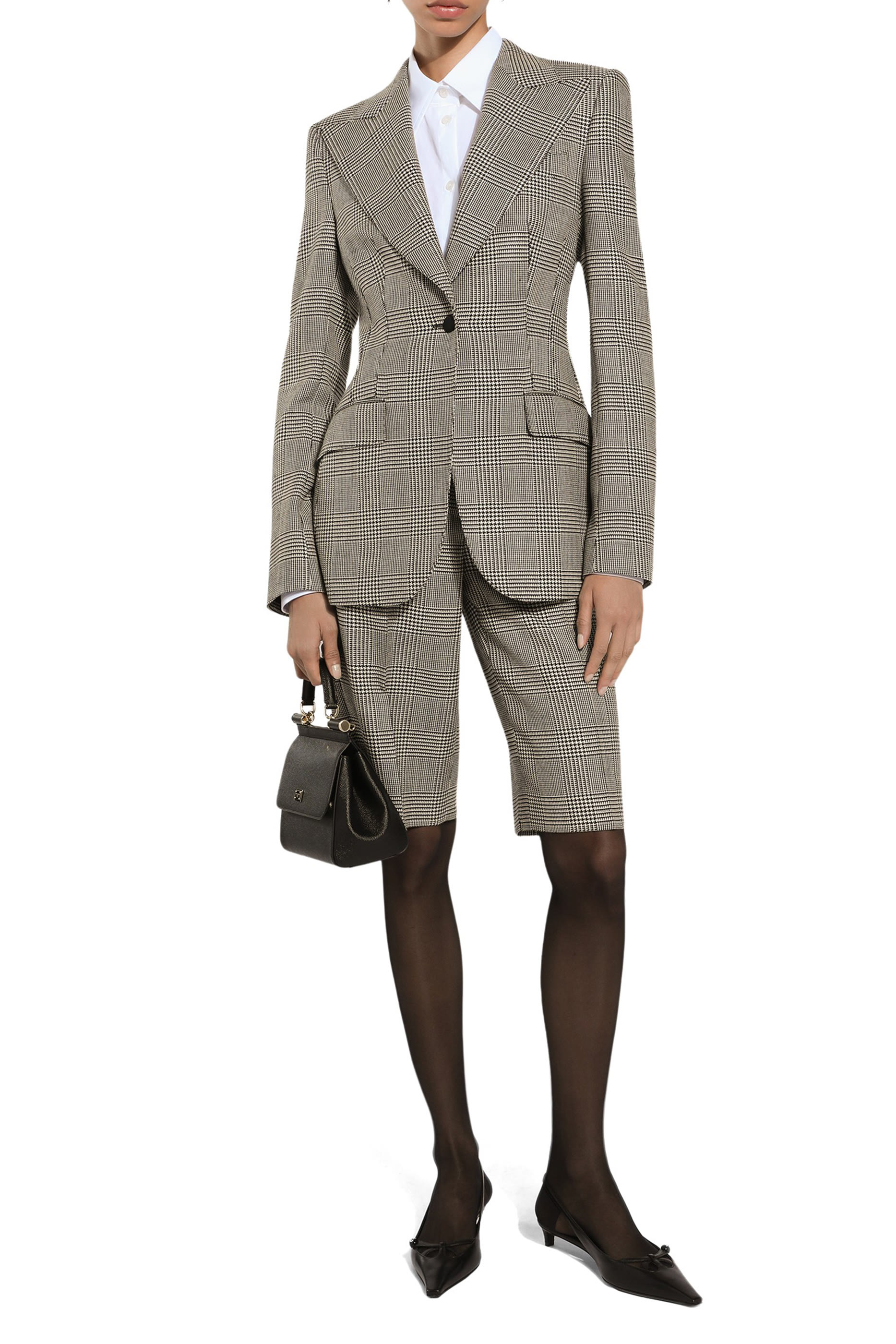 Single-Breasted Glen Plaid Jacket