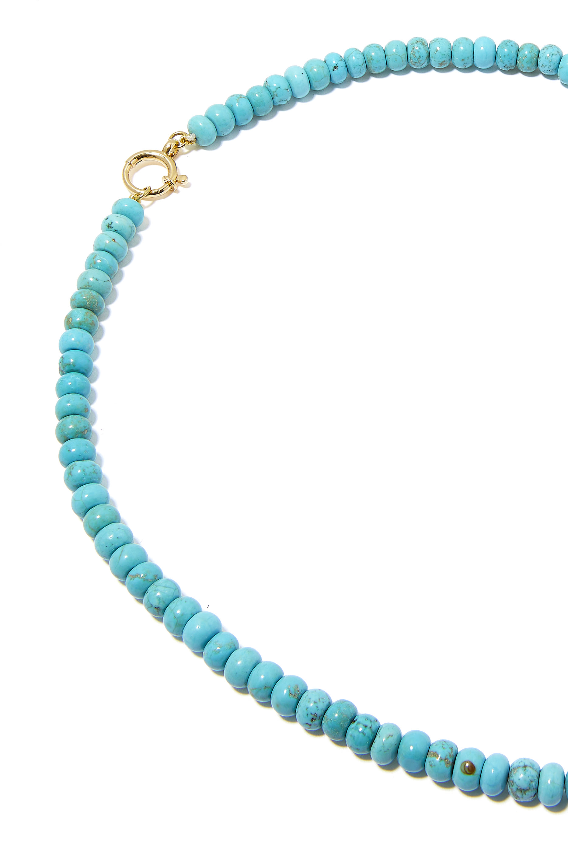 Beaded Necklace, 18k Yellow Gold and Turquoise Stones