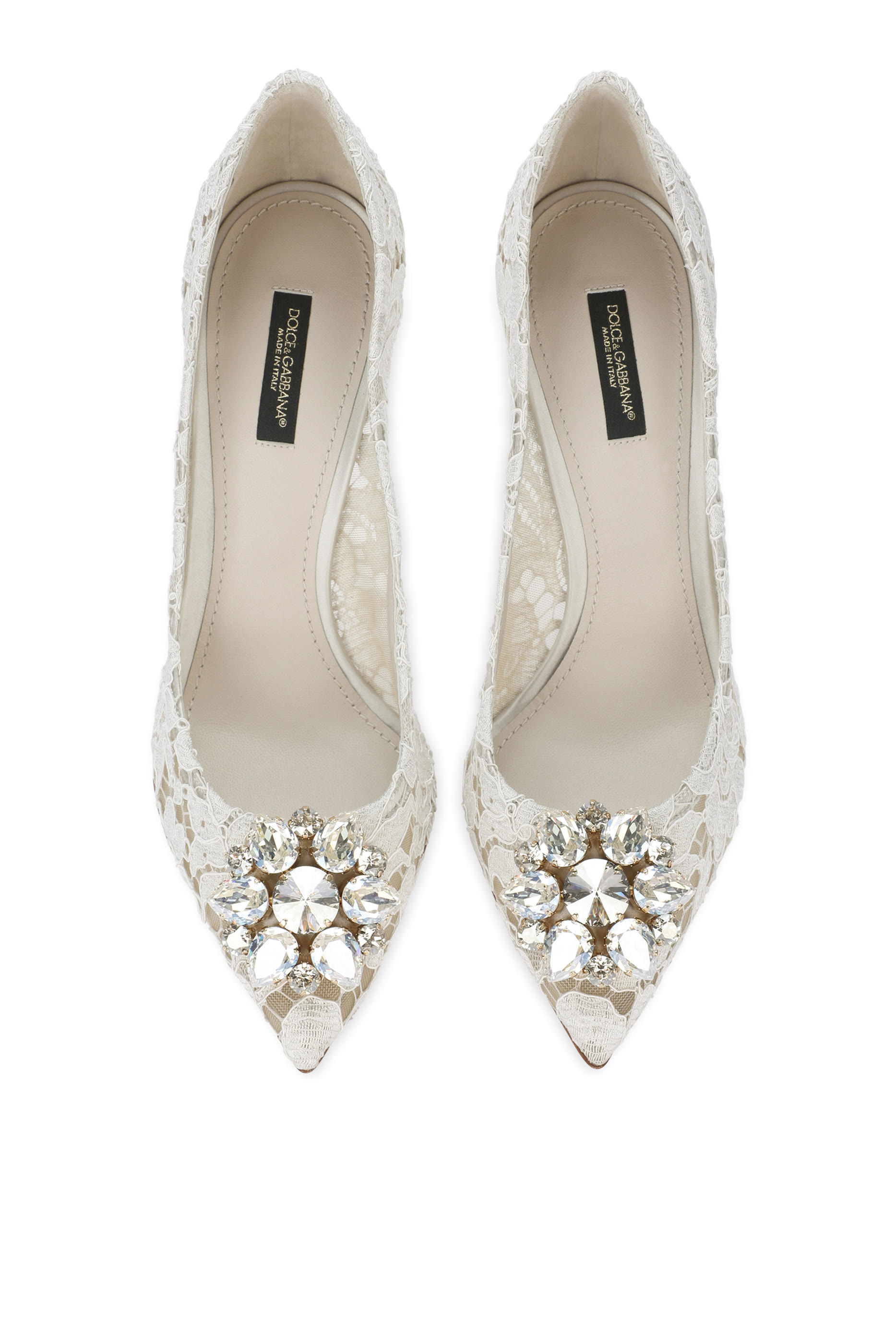 Lace Rainbow 90 Pumps with Brooch Detailing