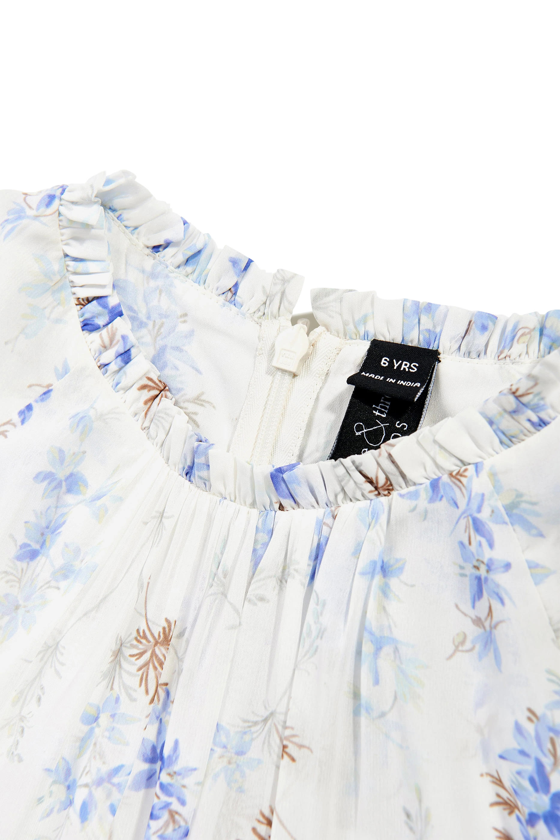 Kids Ophelia Ditsy Chiffon Cape Dress