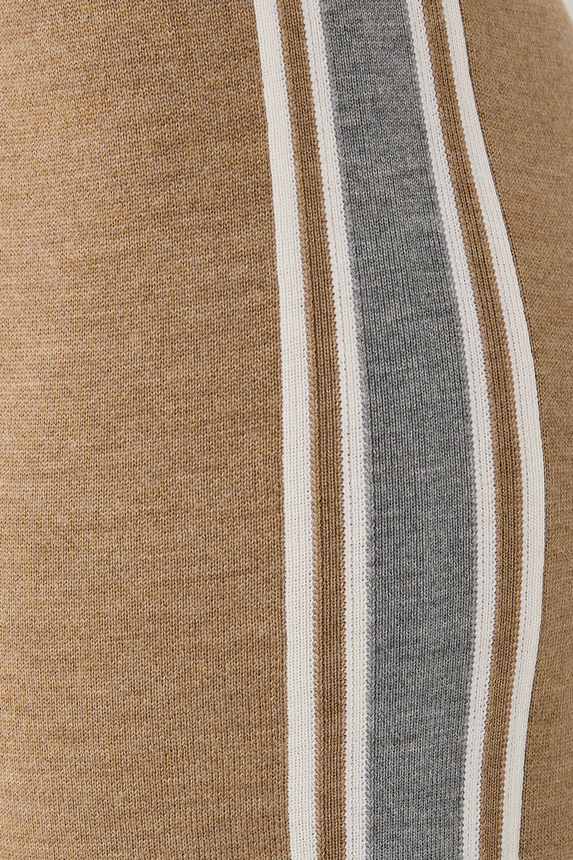 Benada Striped Wool-Blend Straight Pants