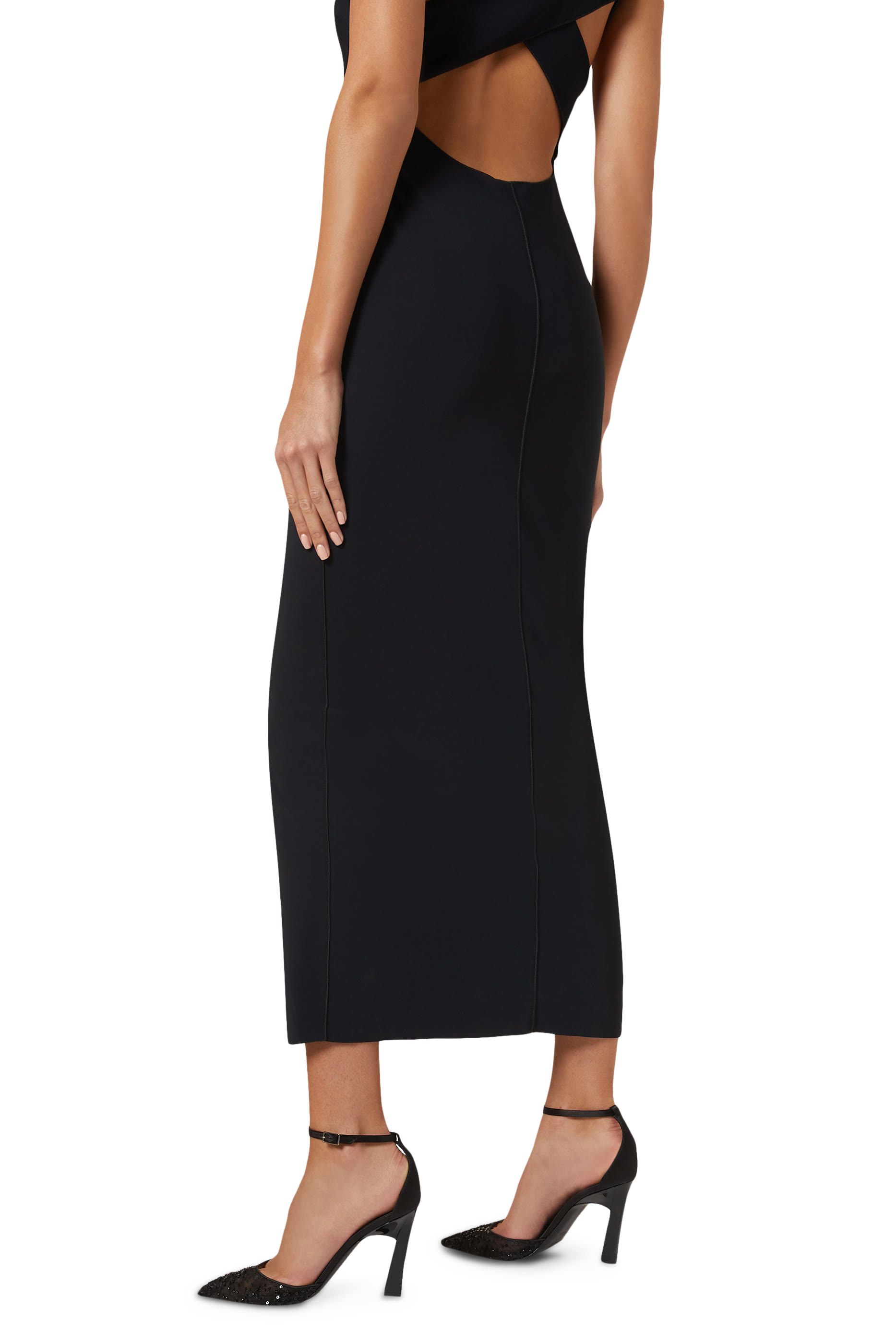 Decollete 110 Satin Sequin Embroidered Sandals