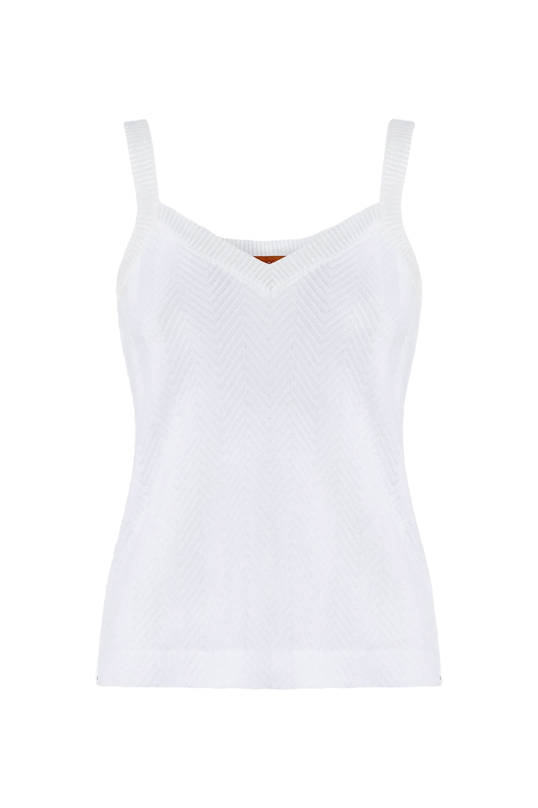 Sleeveless Zigzag Knit Top