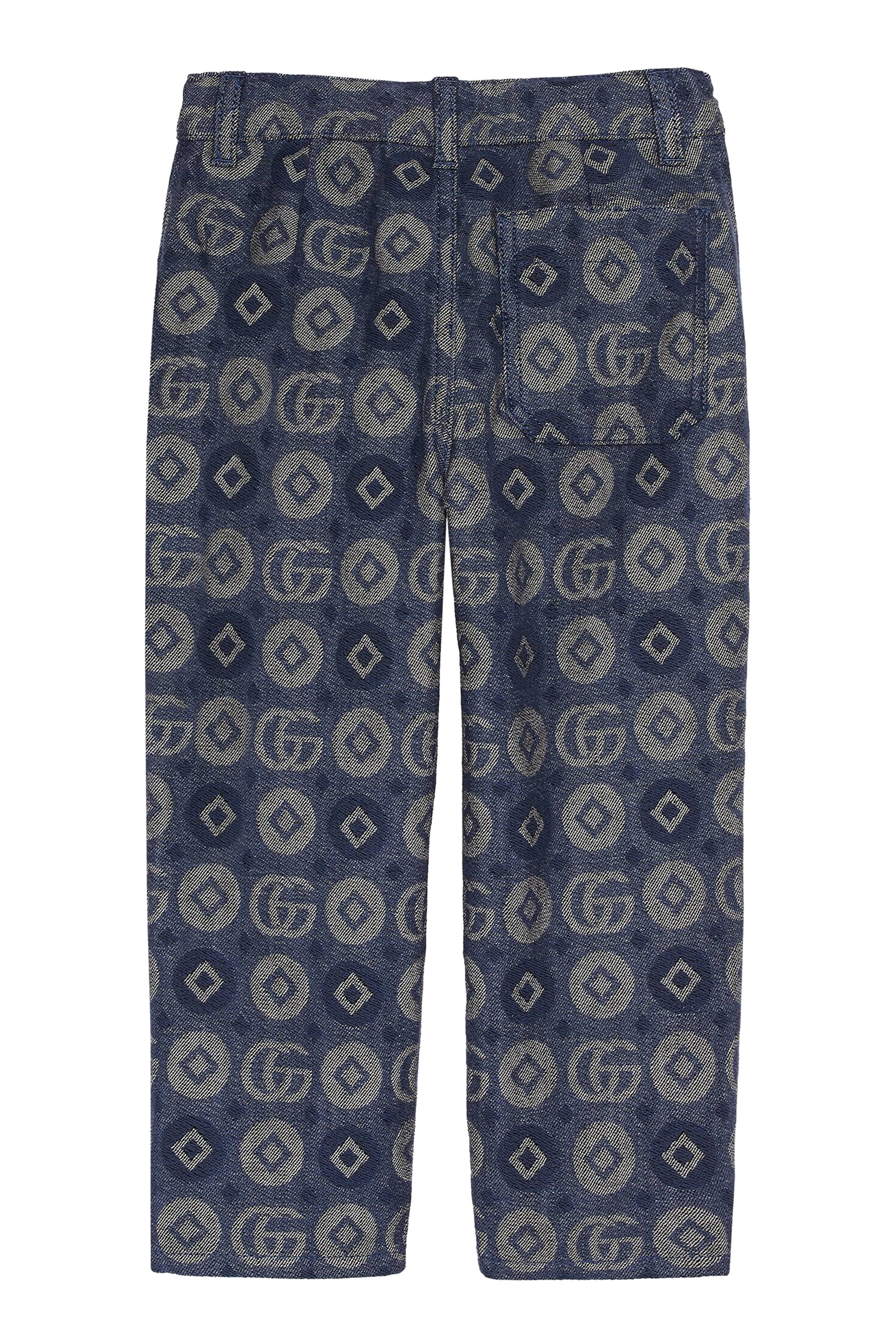 Denim Monogram Pants