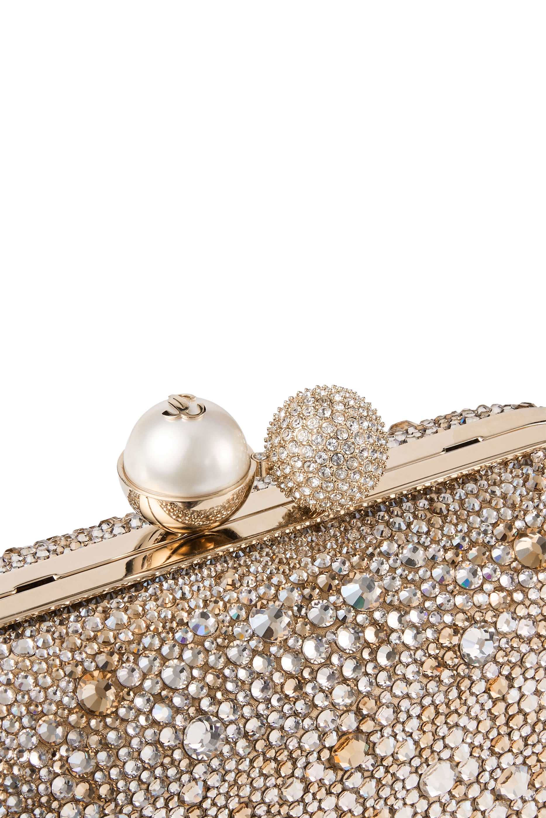 Cloud Crystal Embellished Clutch Bag