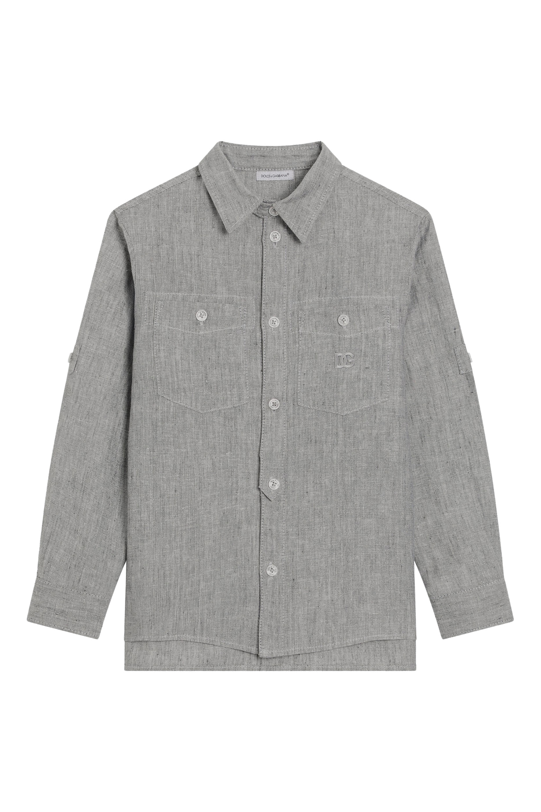 Kids Washed Linen Canvas Shirt