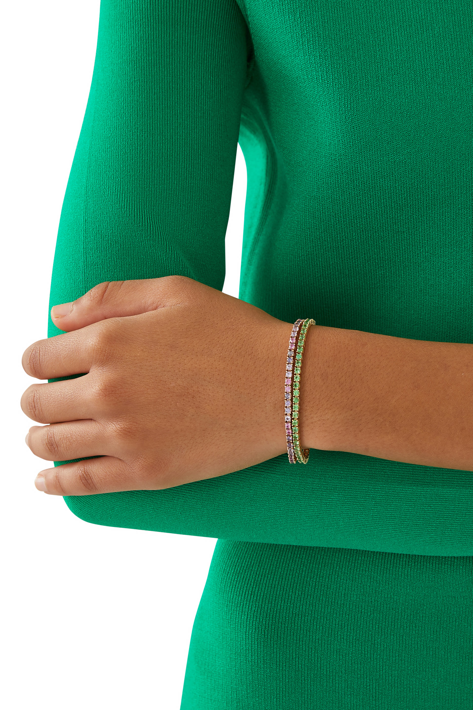 Thicc Green Garnet Tennis Bracelet