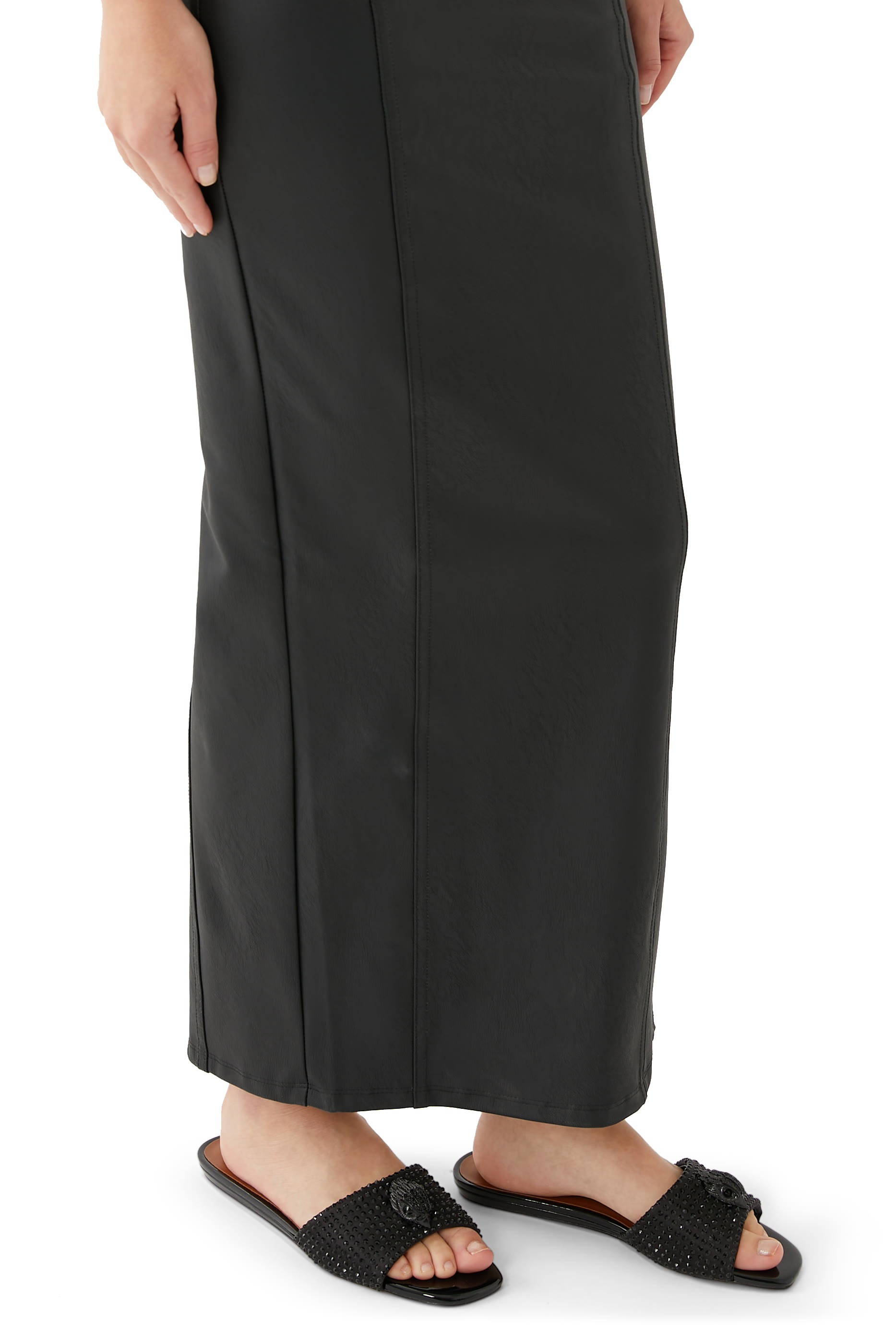 Kensington Flat Crystal-Embellished Satin Slides