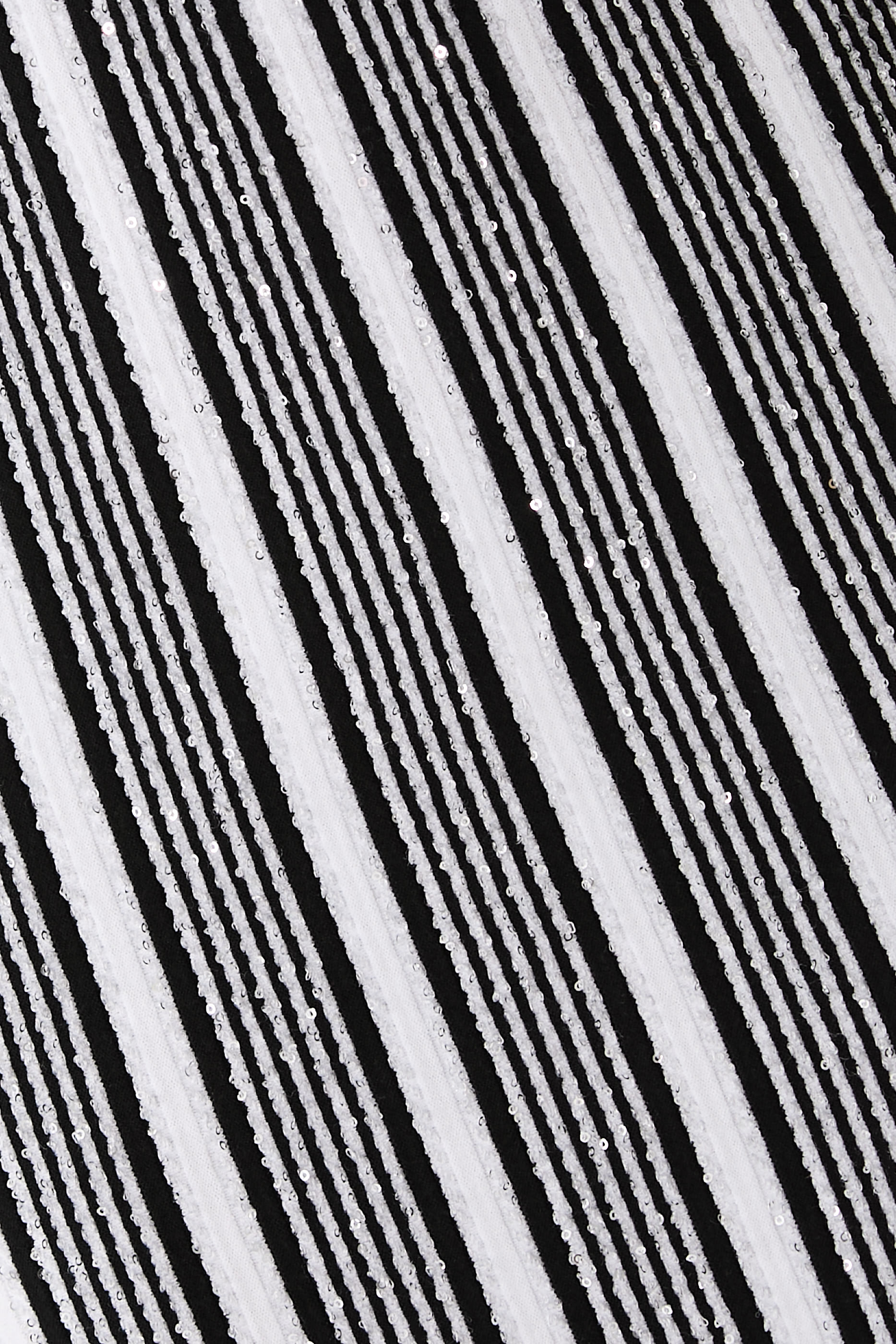 Striped Contrast Sequin Knit Mini Dress