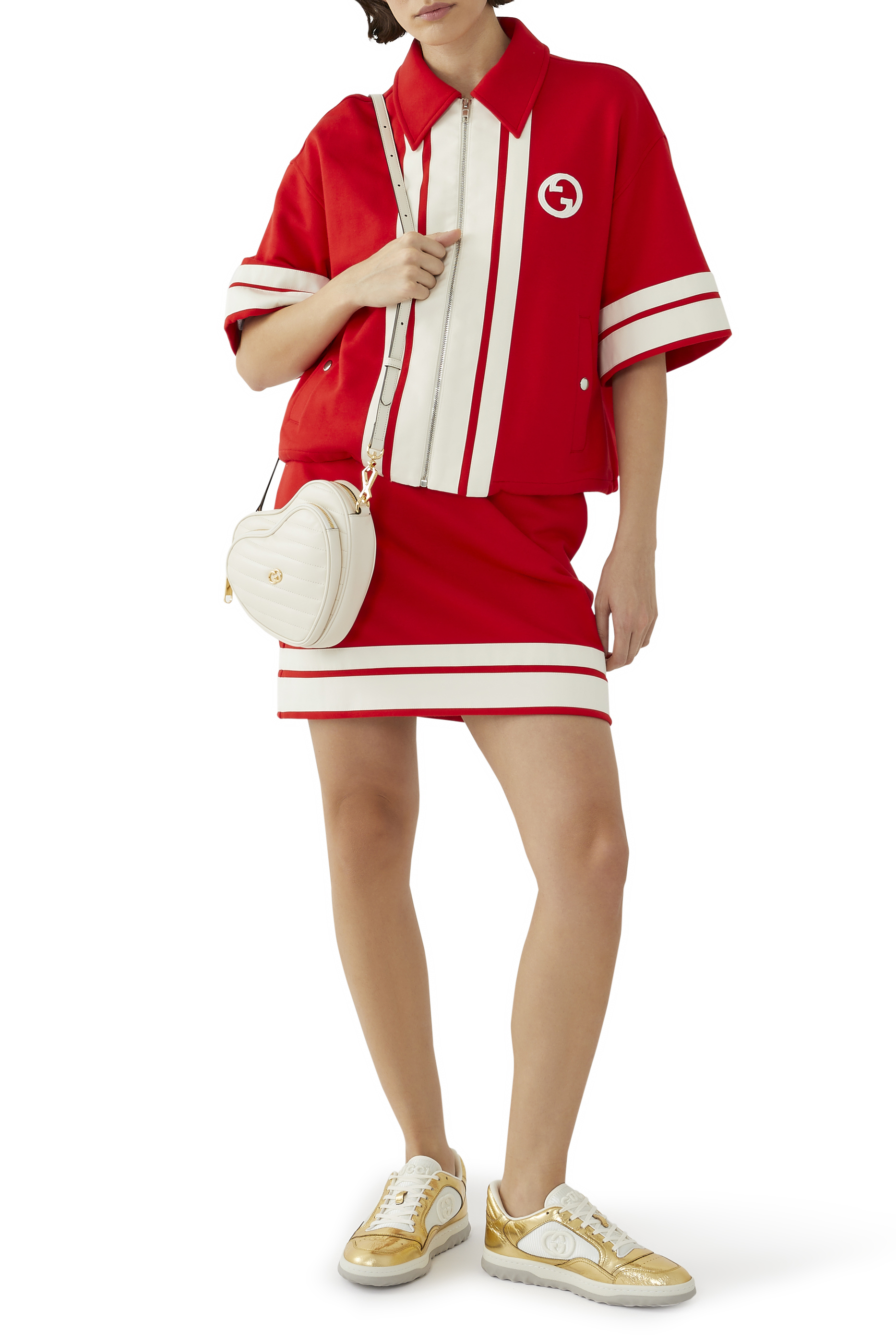 Interlocking G Heart Shoulder Bag