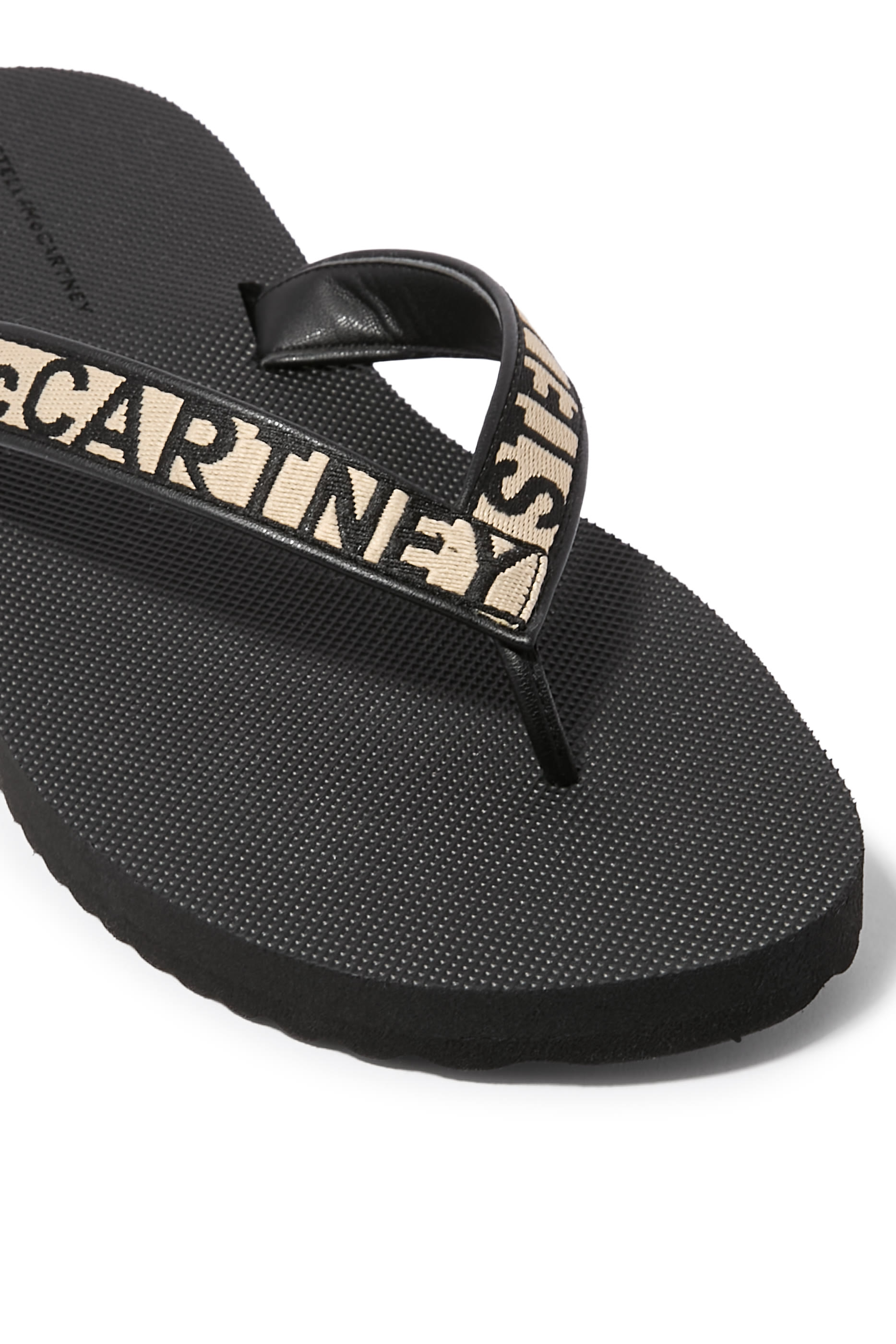 Logo Webbed Thong Sandals