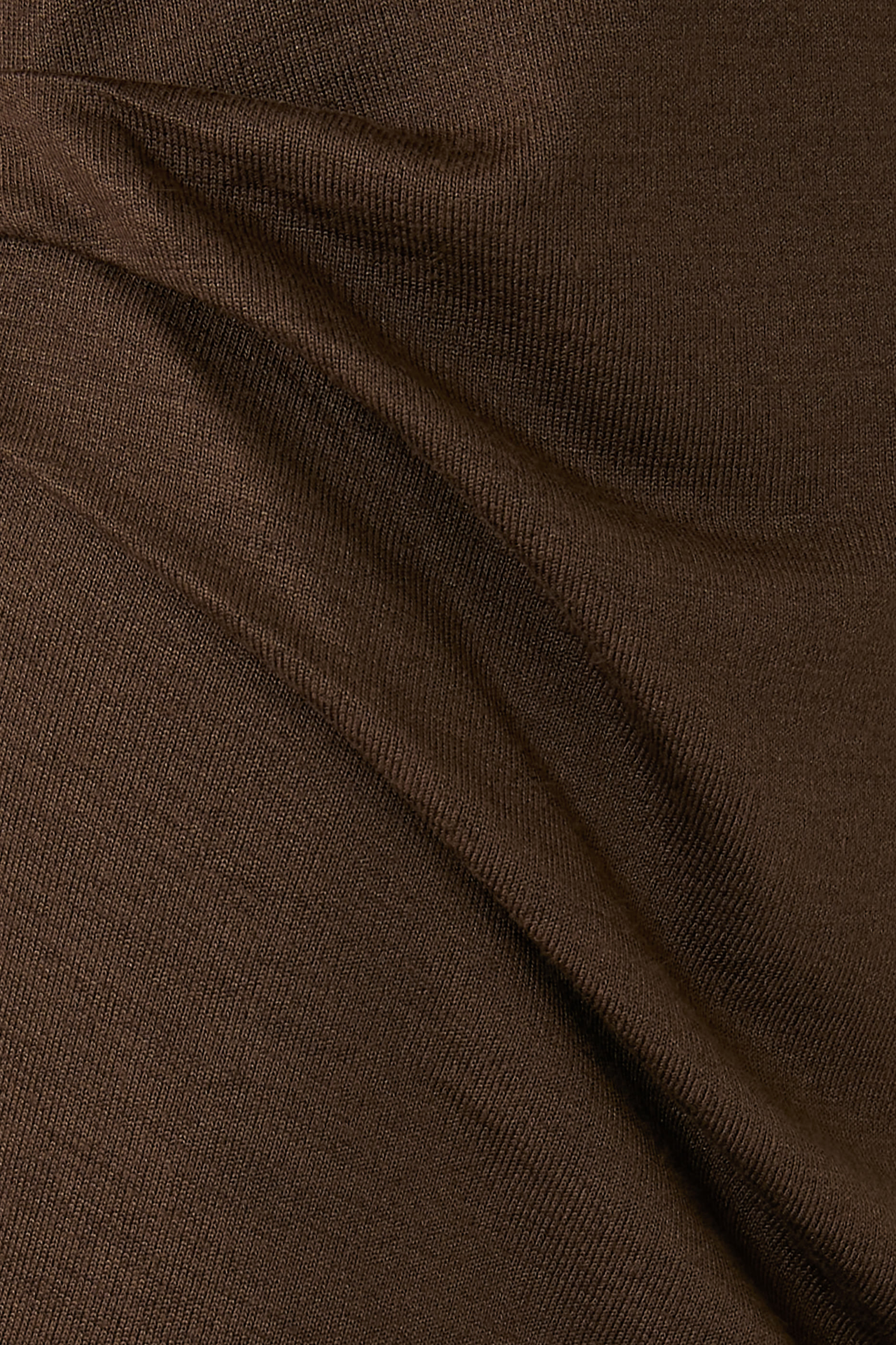 Ruched-Side Knit Short-Sleeve Dress