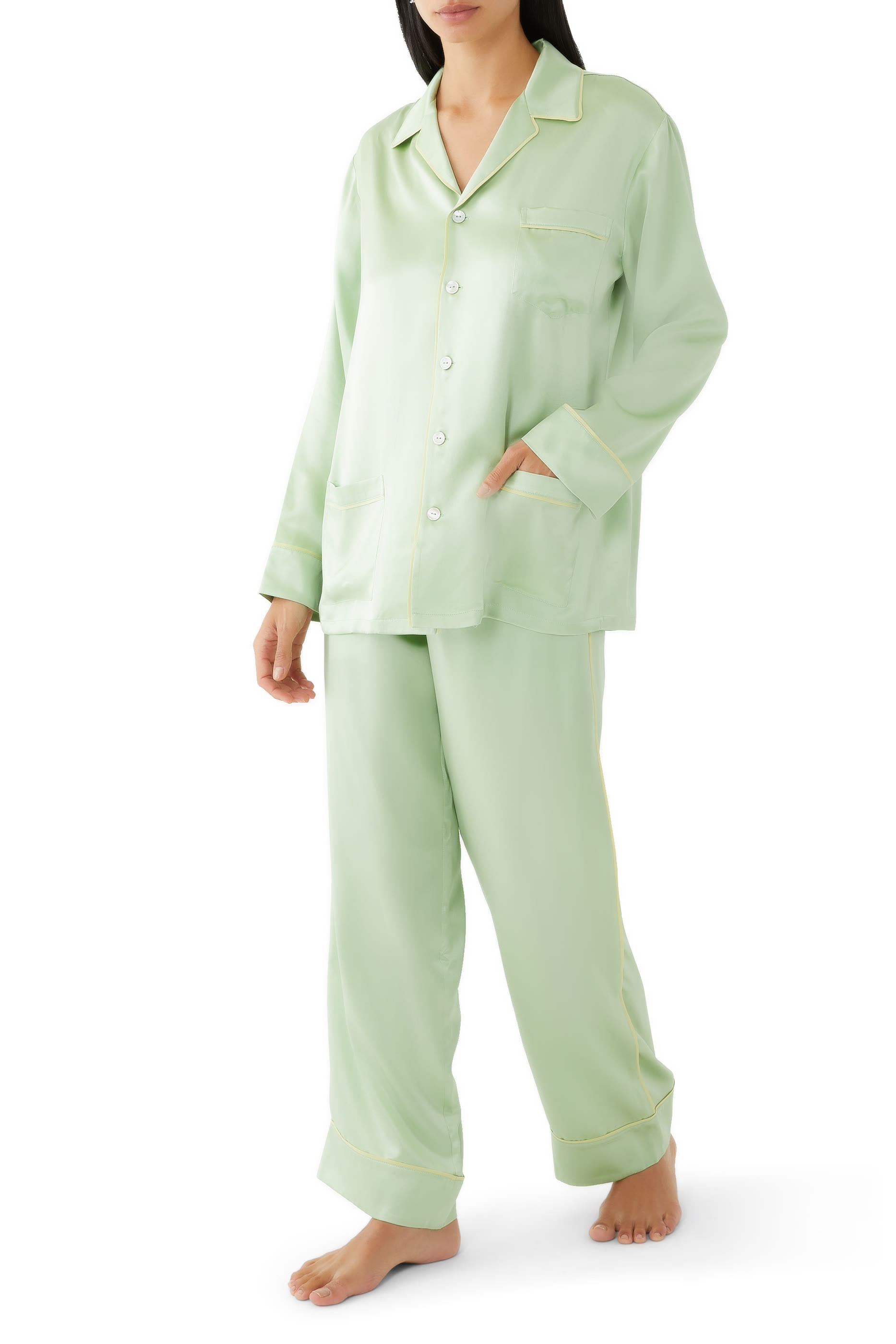 Yves Silk Satin Pajamas