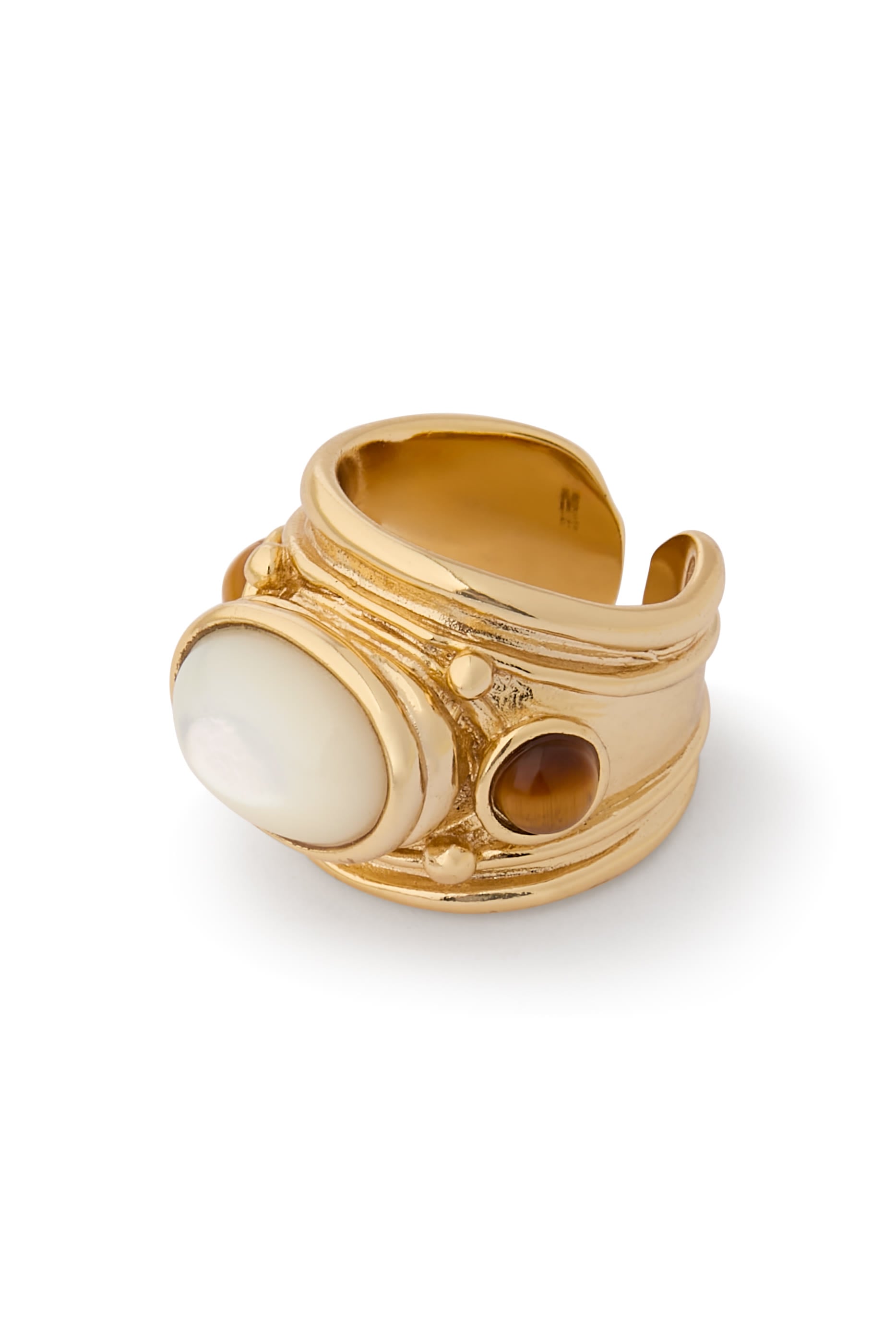Simone Ring, Gold-Plated Brass