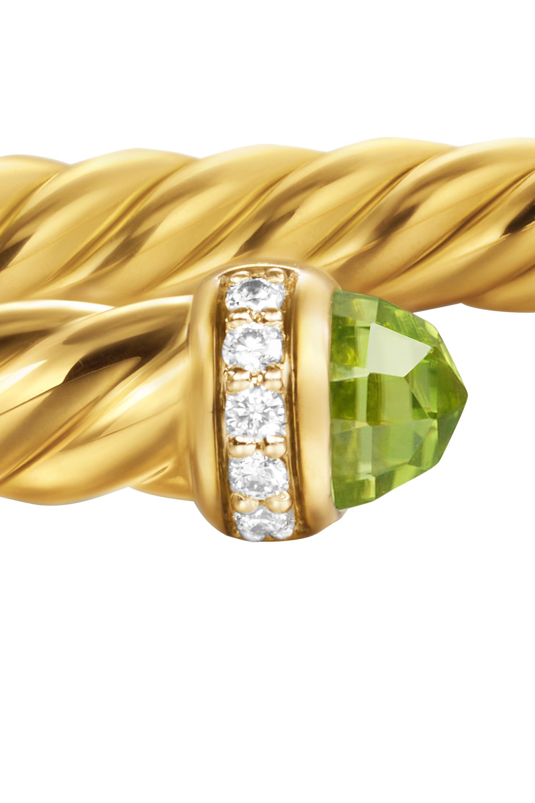 Cablespira® Flex Bracelet, 18k Yellow Gold, Peridot & Diamonds