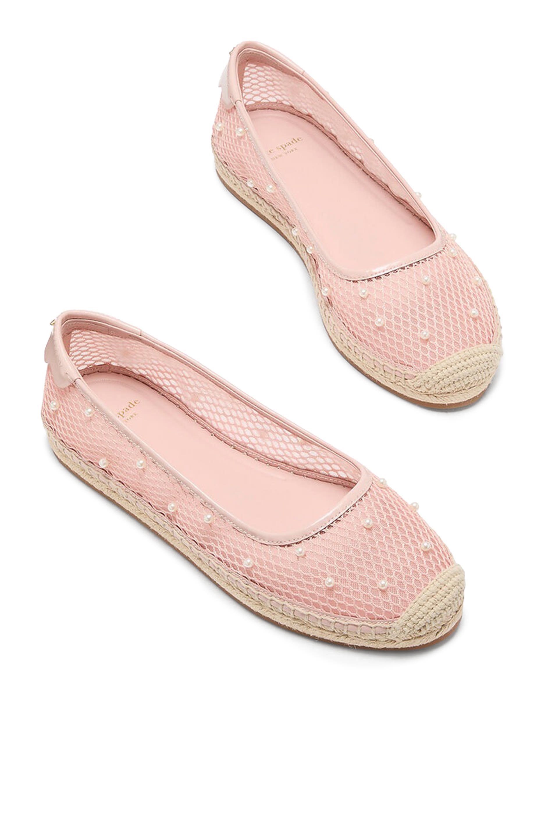 Pearl Fishnet Espadrille Ballet Flats