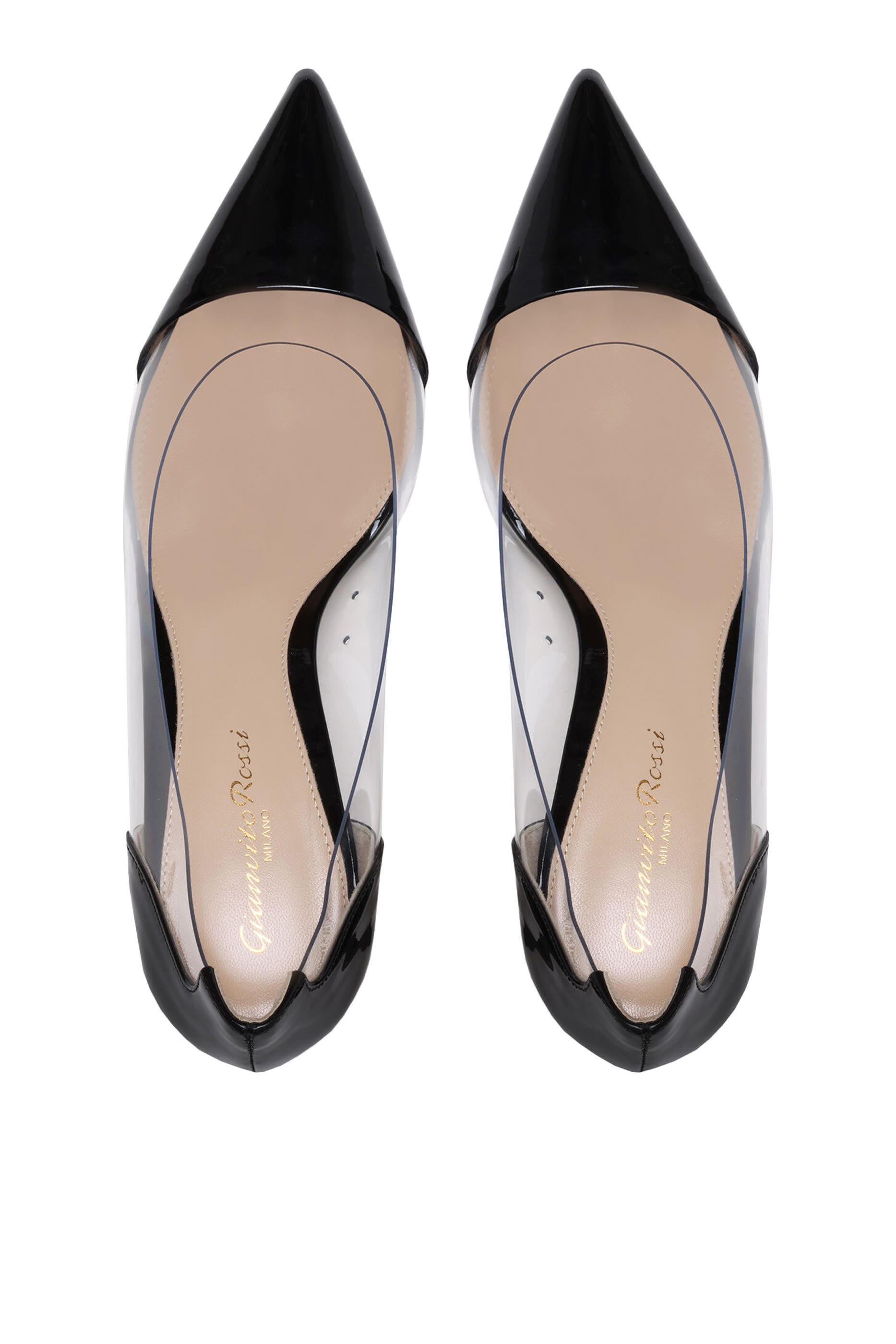 70 Patent & Plexi Leather Pumps