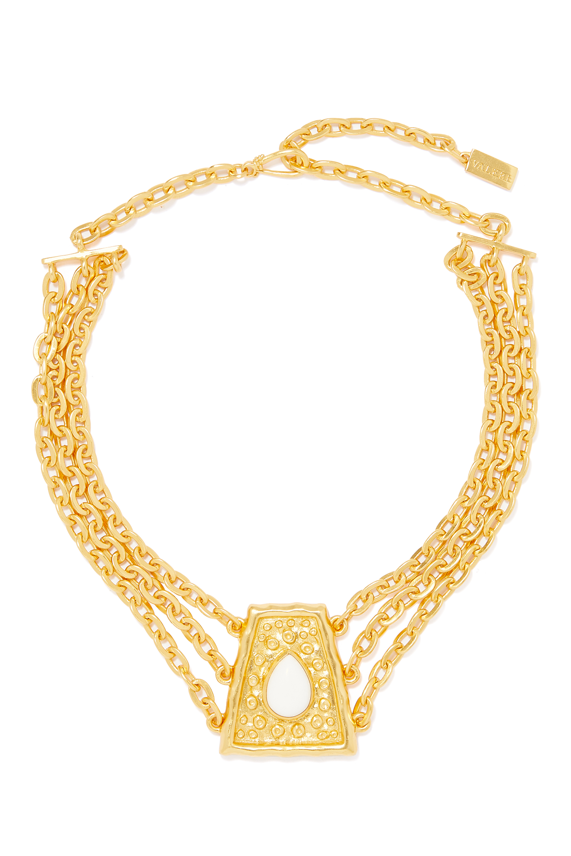 Mayan Necklace, 24k Gold-Plated Brass