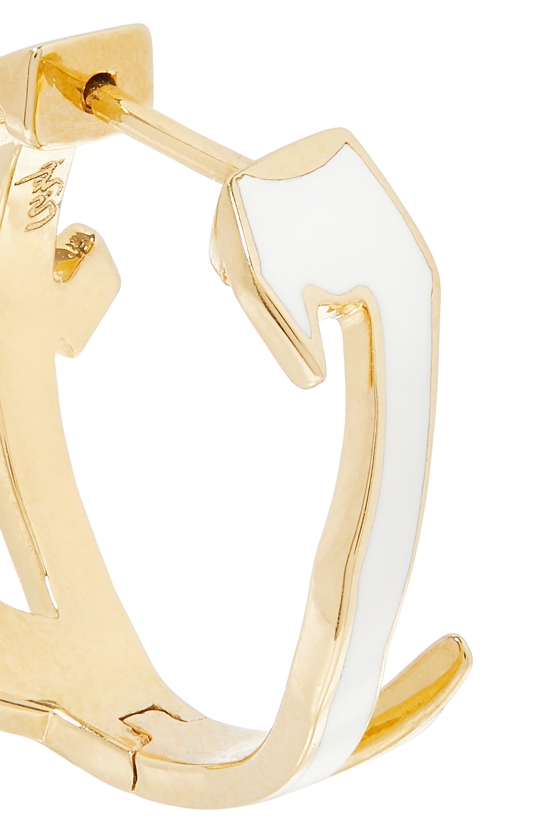 Hobbi Word Hoops, 18K Yellow Gold