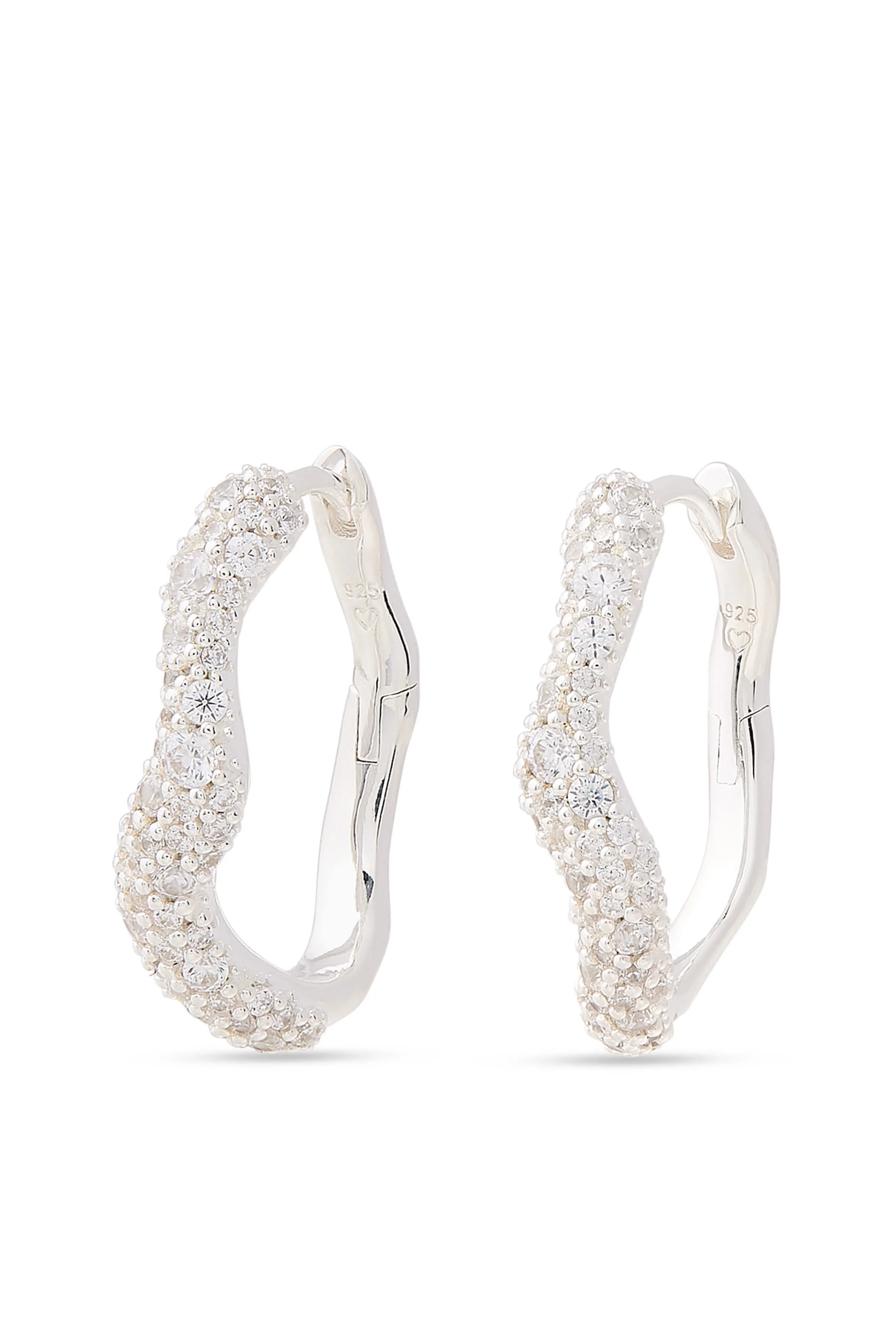 Molten Snow Small Hoop Earrings