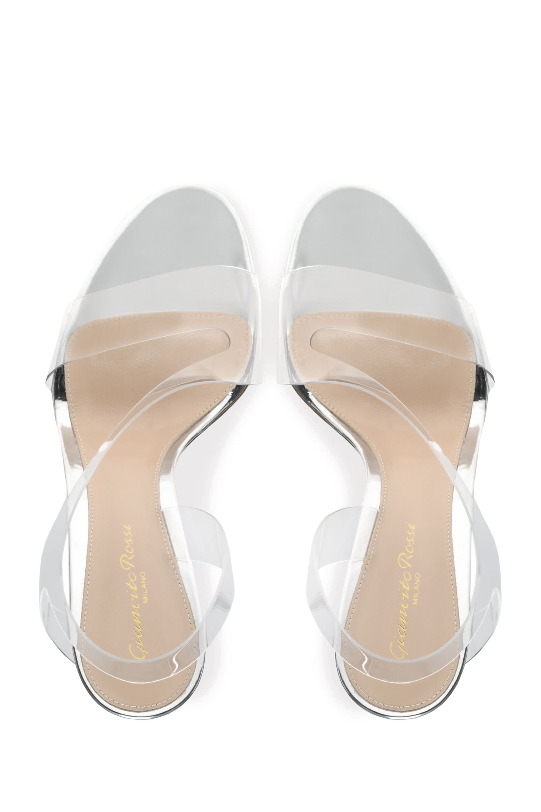 Metropolis 105 Plexi & Metallic Leather Sandals