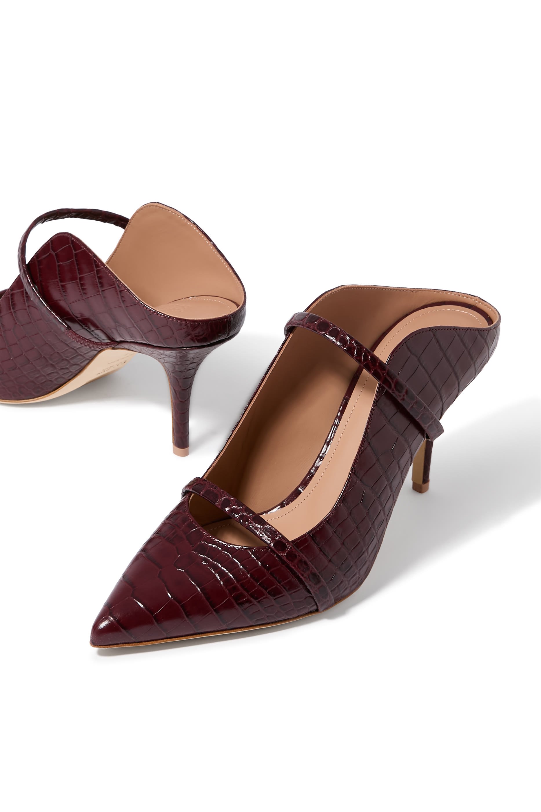 Maureen Double Strap Leather Mules