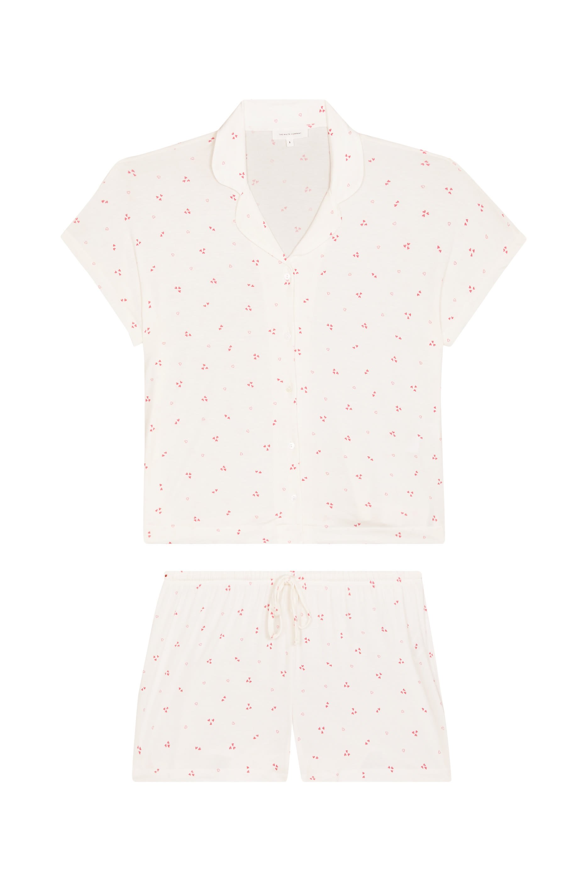 Jersey Heart Print Shortie Pajama Set
