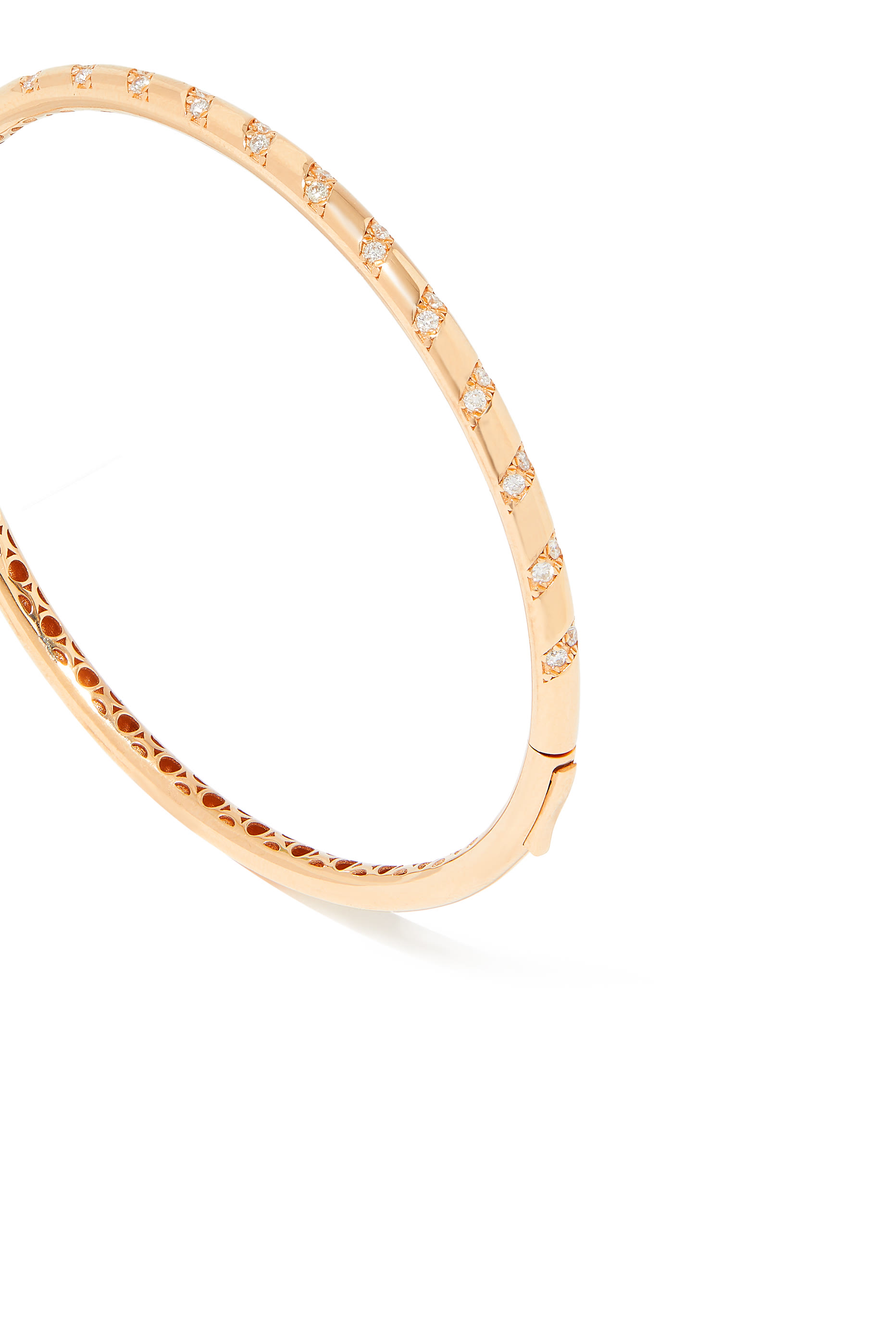 Tornado Bracelet, 18k Pink Gold & Enamel & Diamonds