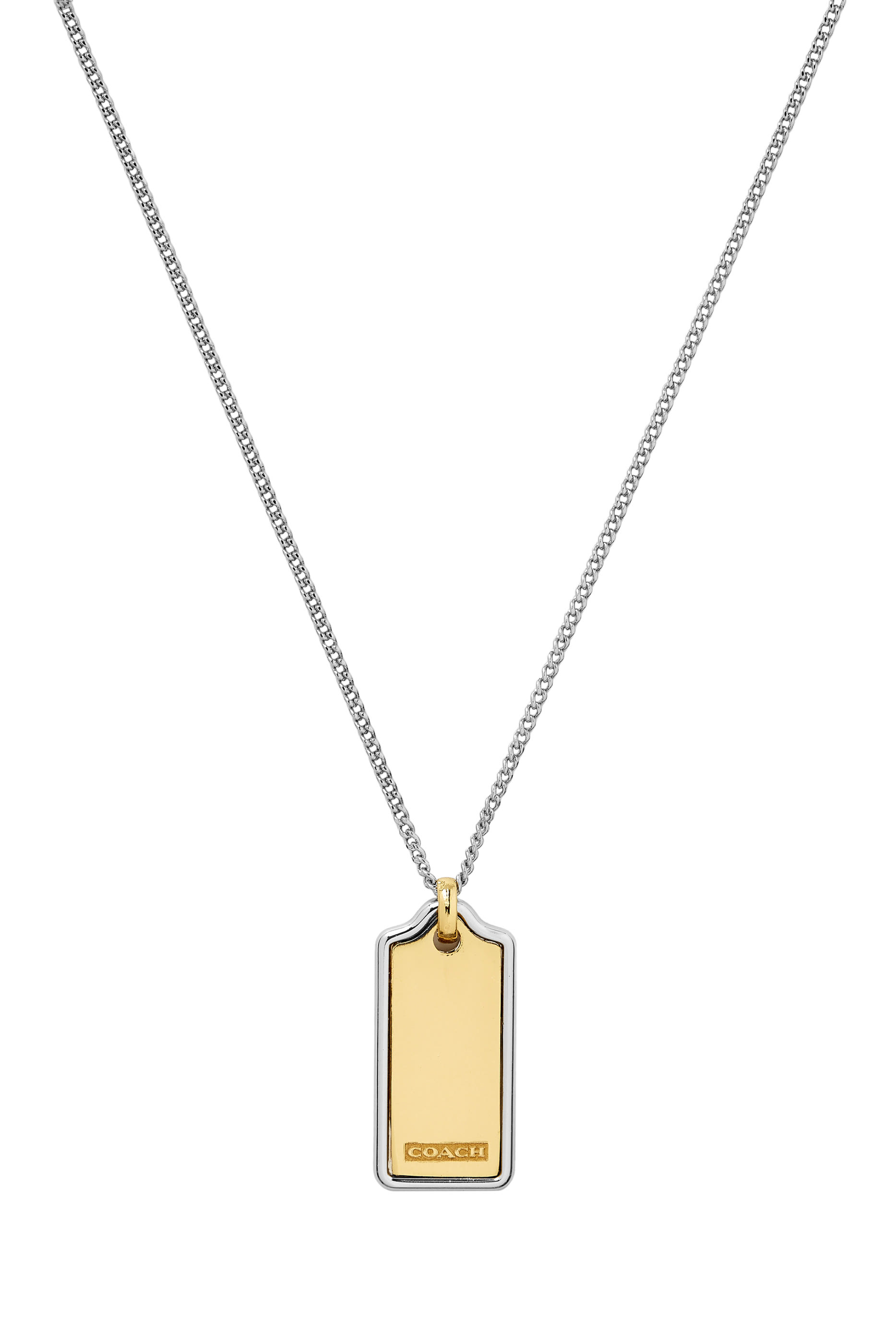 Inlay Hangtag Pendant, Plated Brass