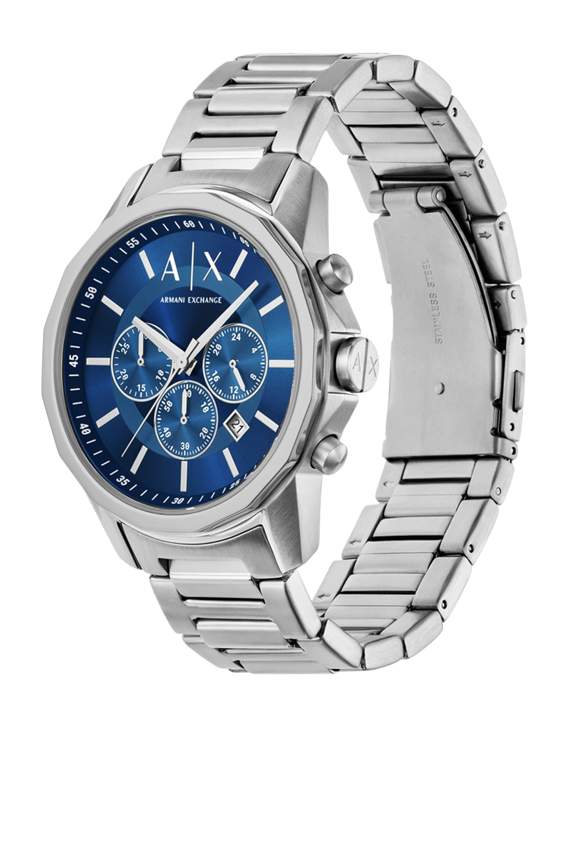 Chronograph Stainless Steel Gift Set Watch