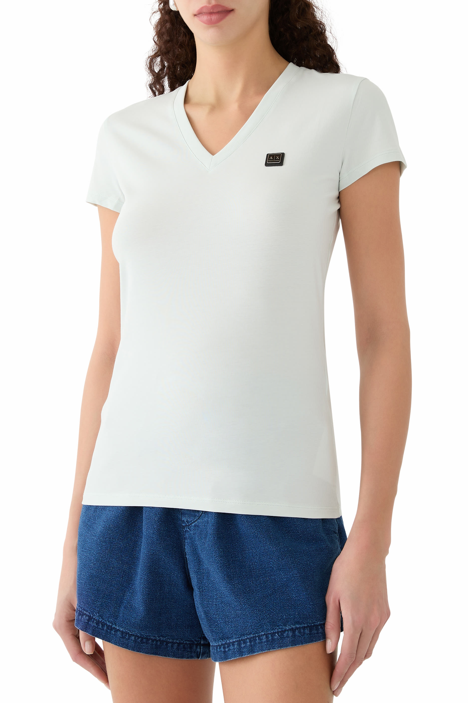 AX Logo V-Neck T-Shirt