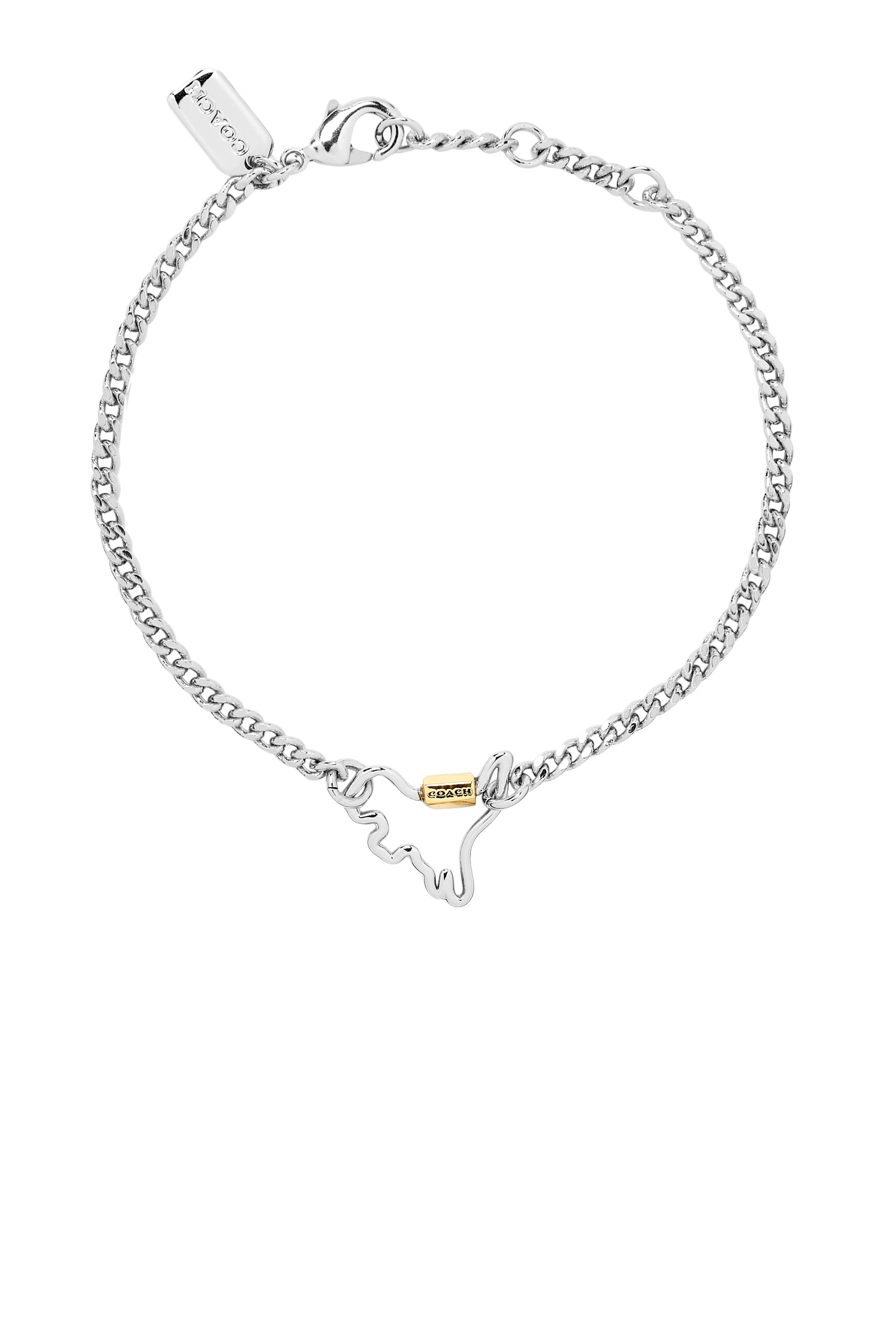 Carabiner Rexy Bracelet, Brass & Cubic Zirconia